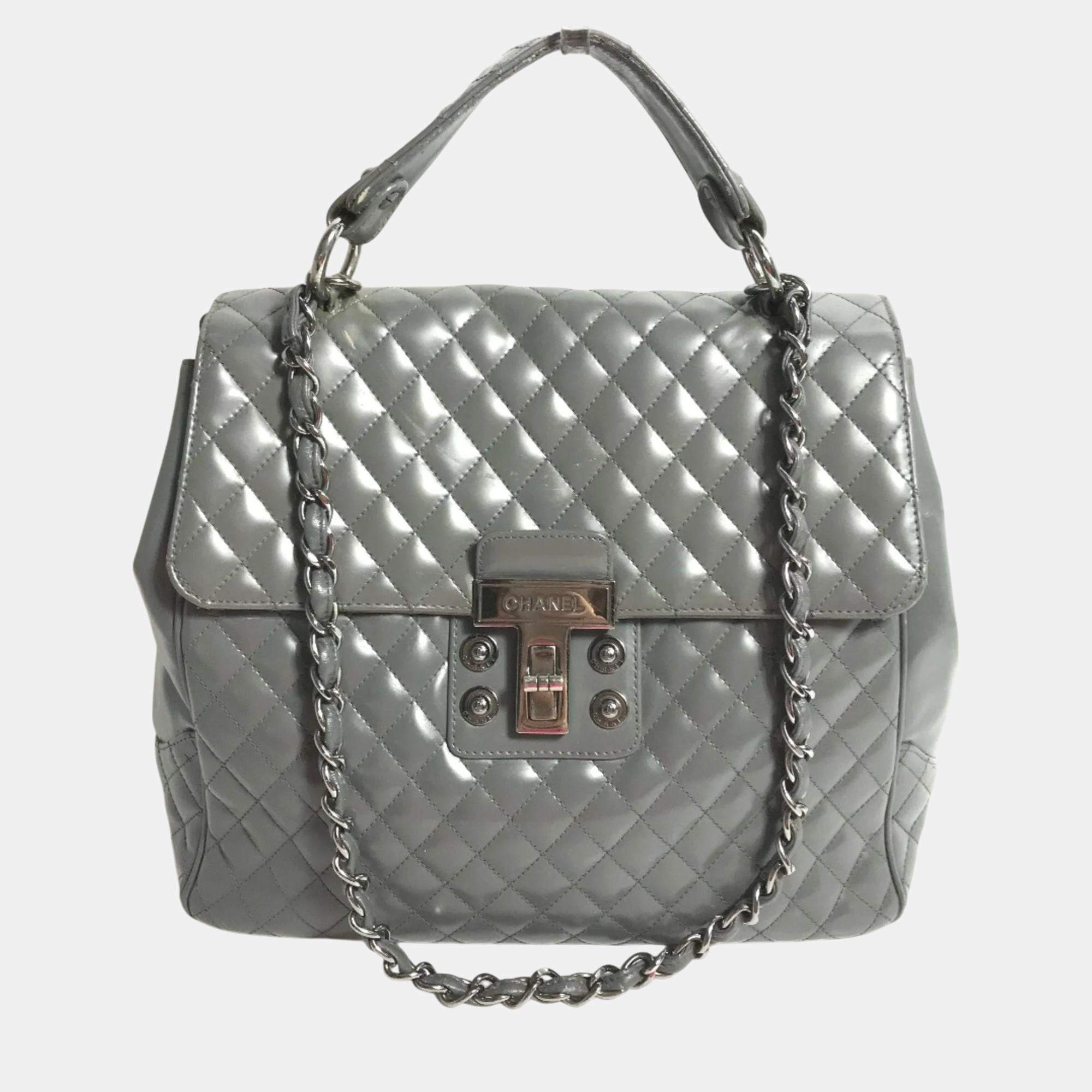 Chanel gray Chain shoulder bag