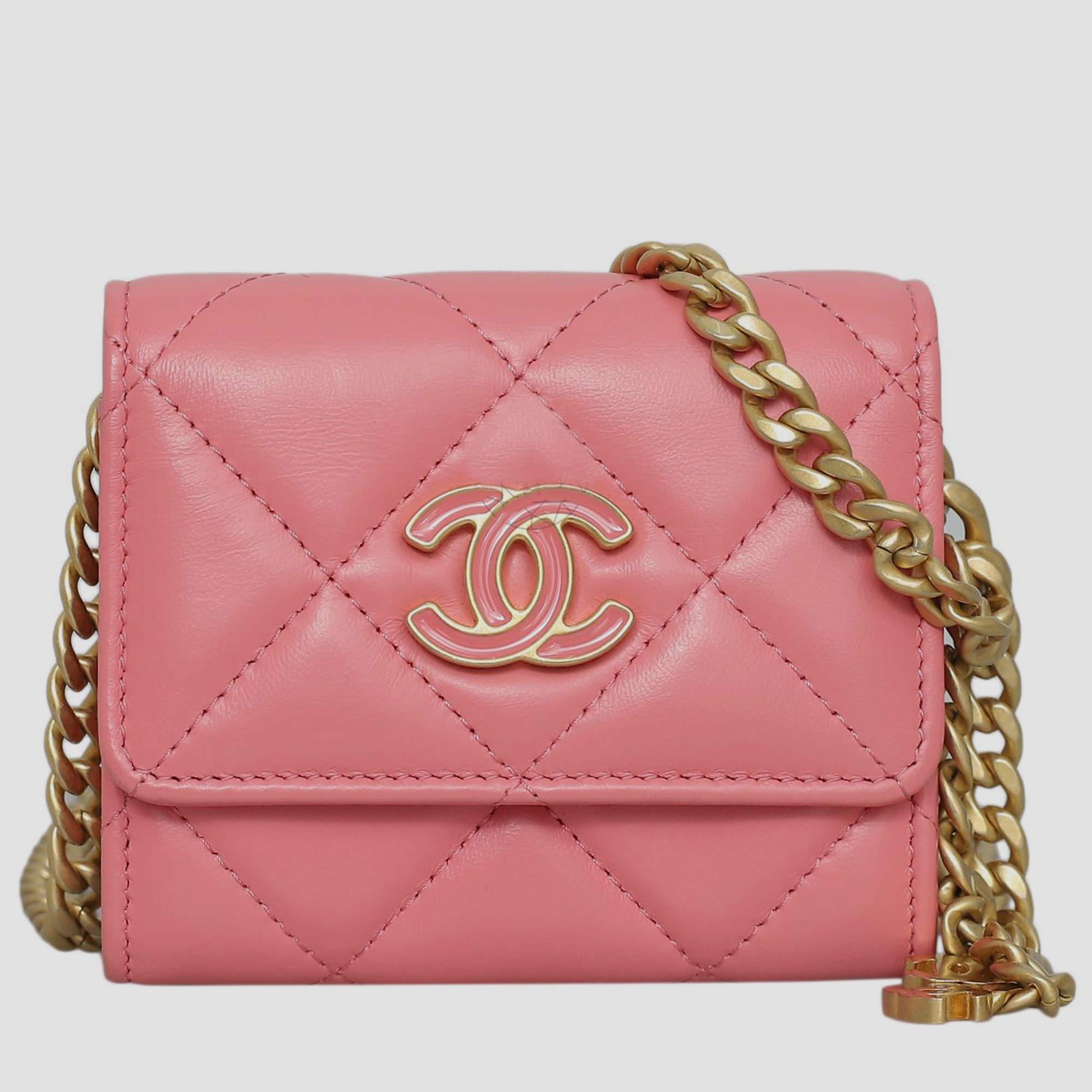 Chanel CC Charms Flap Card Holder on Chain