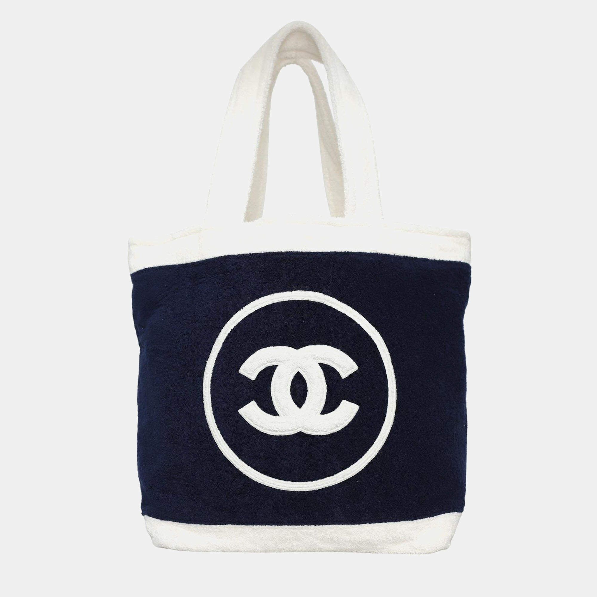 Chanel Terry Cotton CC Beach Tote Bag