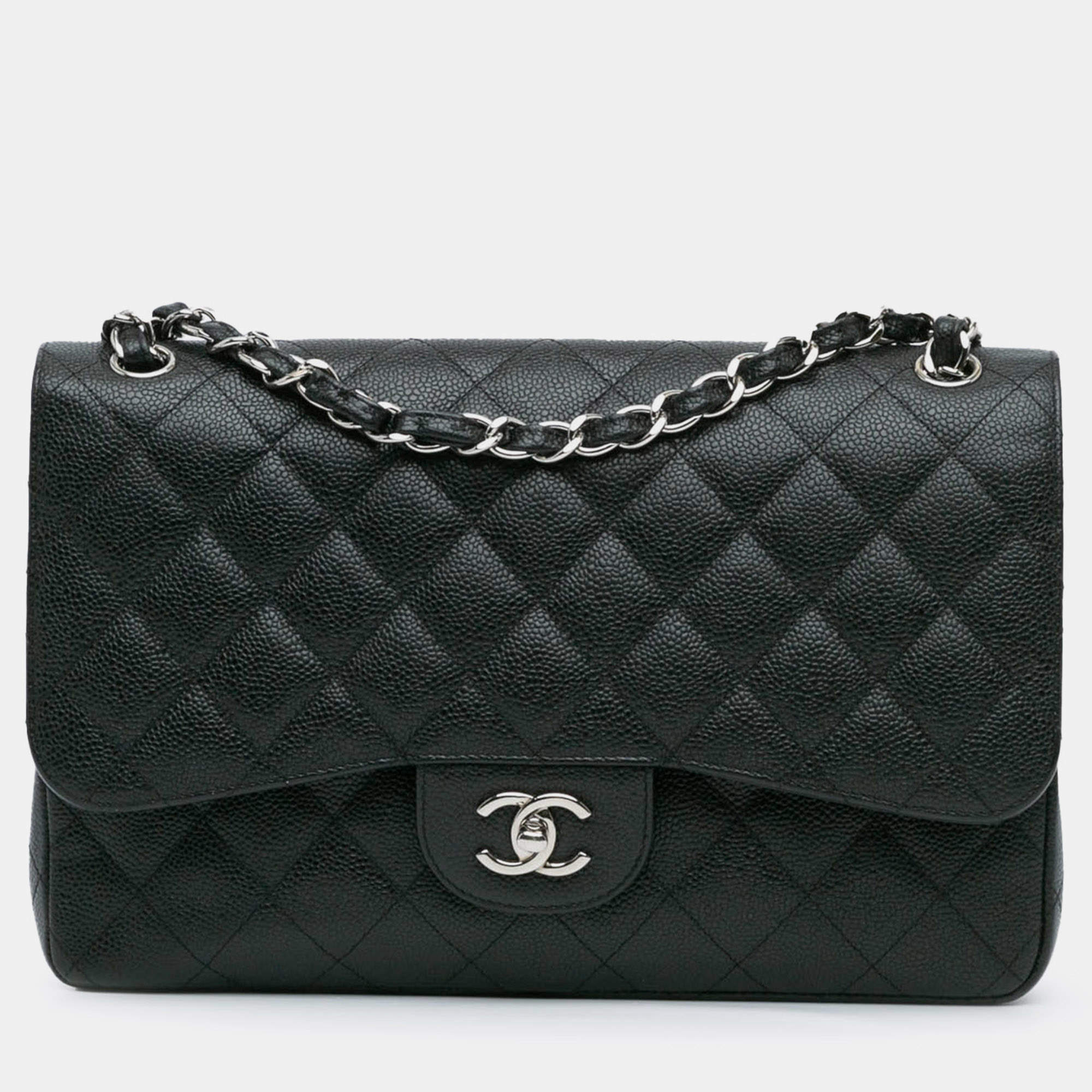 Chanel Caviar Jumbo Classic Double Flap Bag