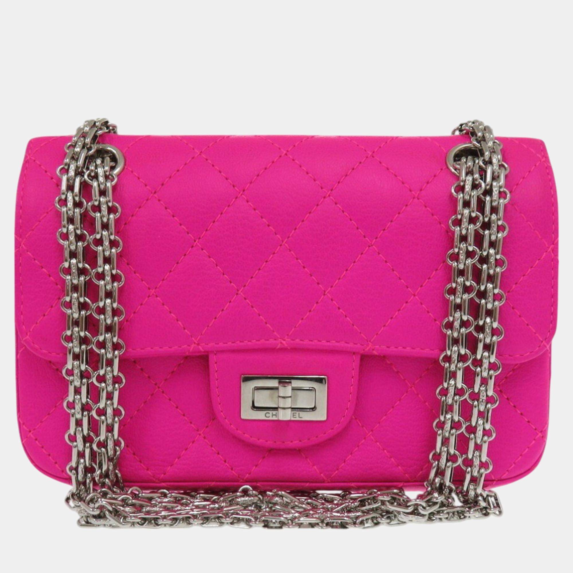 Chanel Pink Calfskin Leather 2.55 Shoulder Bag