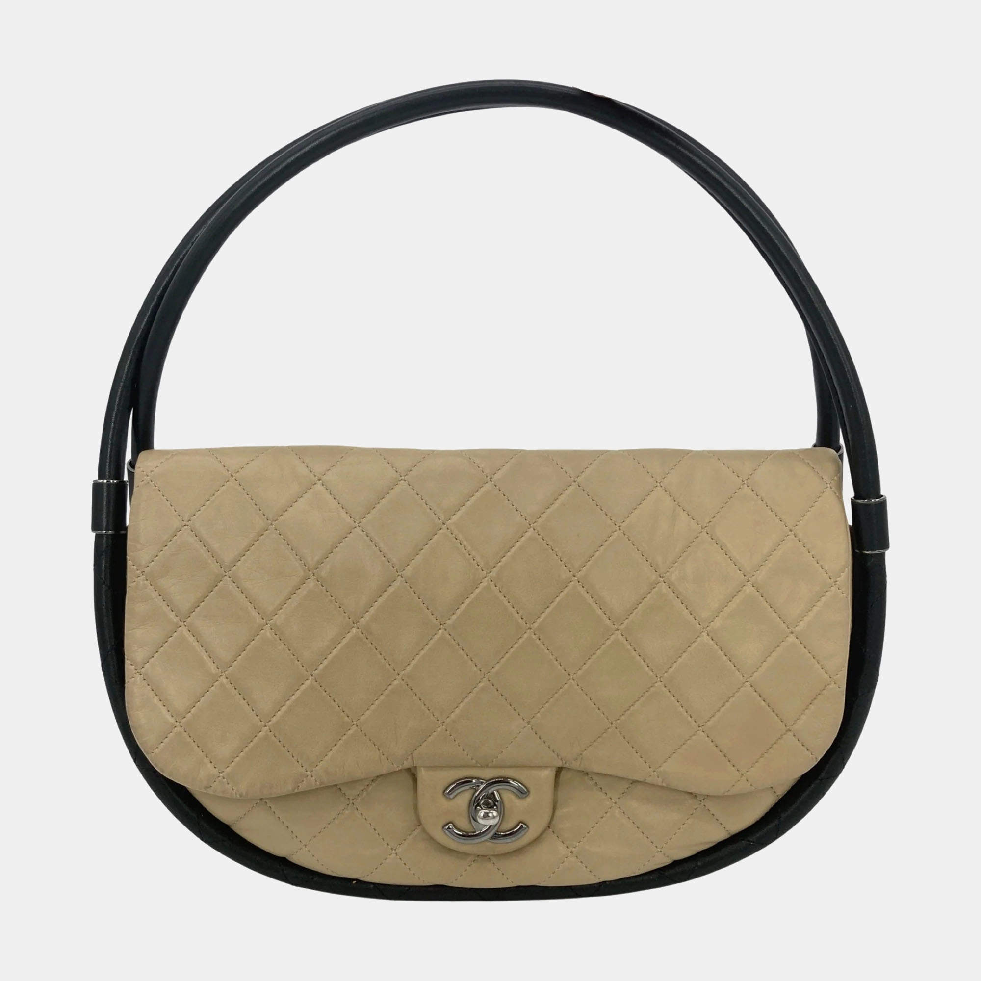 Chanel Nude Lambskin Hula Hoop Bag