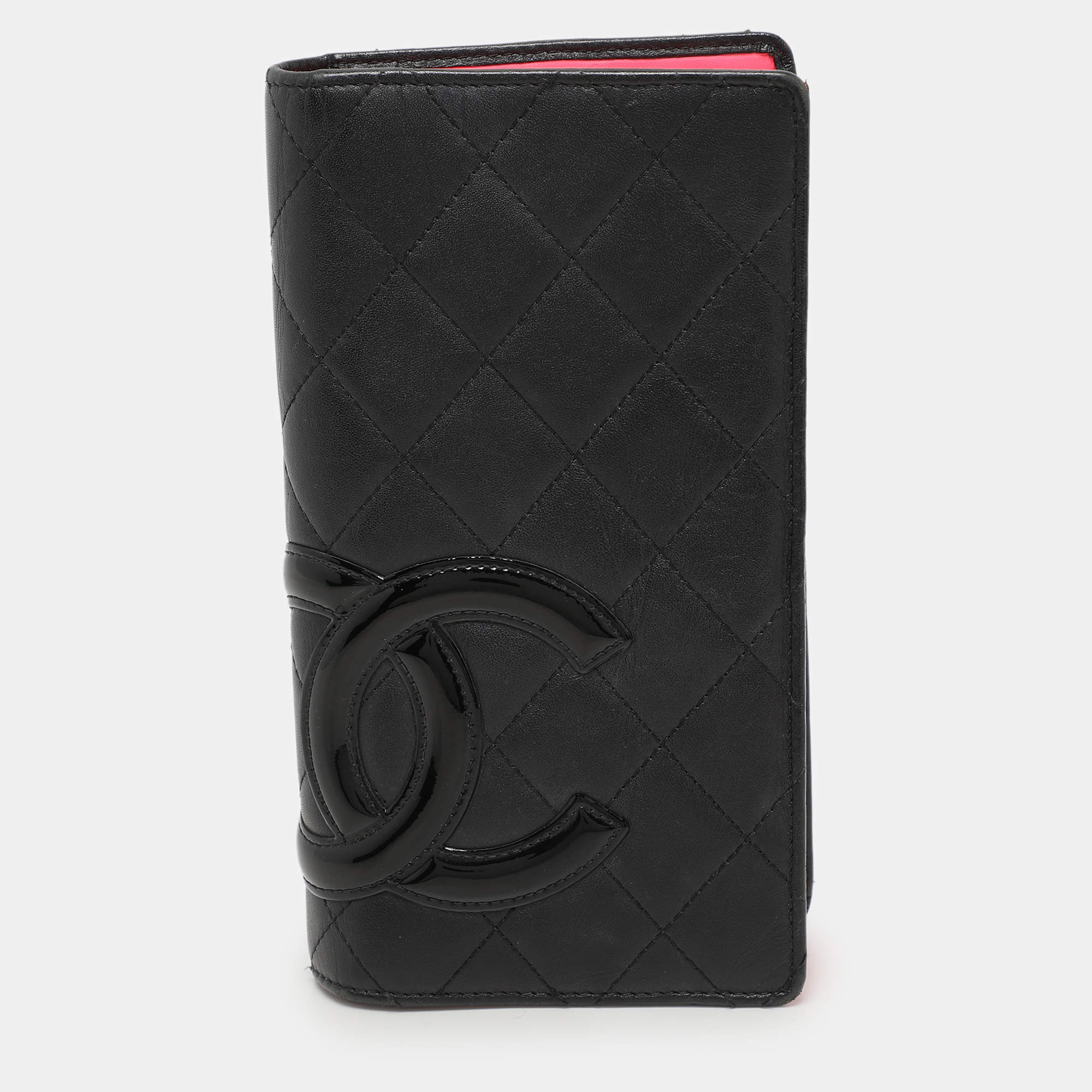 Chanel Black Quilted Leather Cambon Ligne Yen Long Wallet