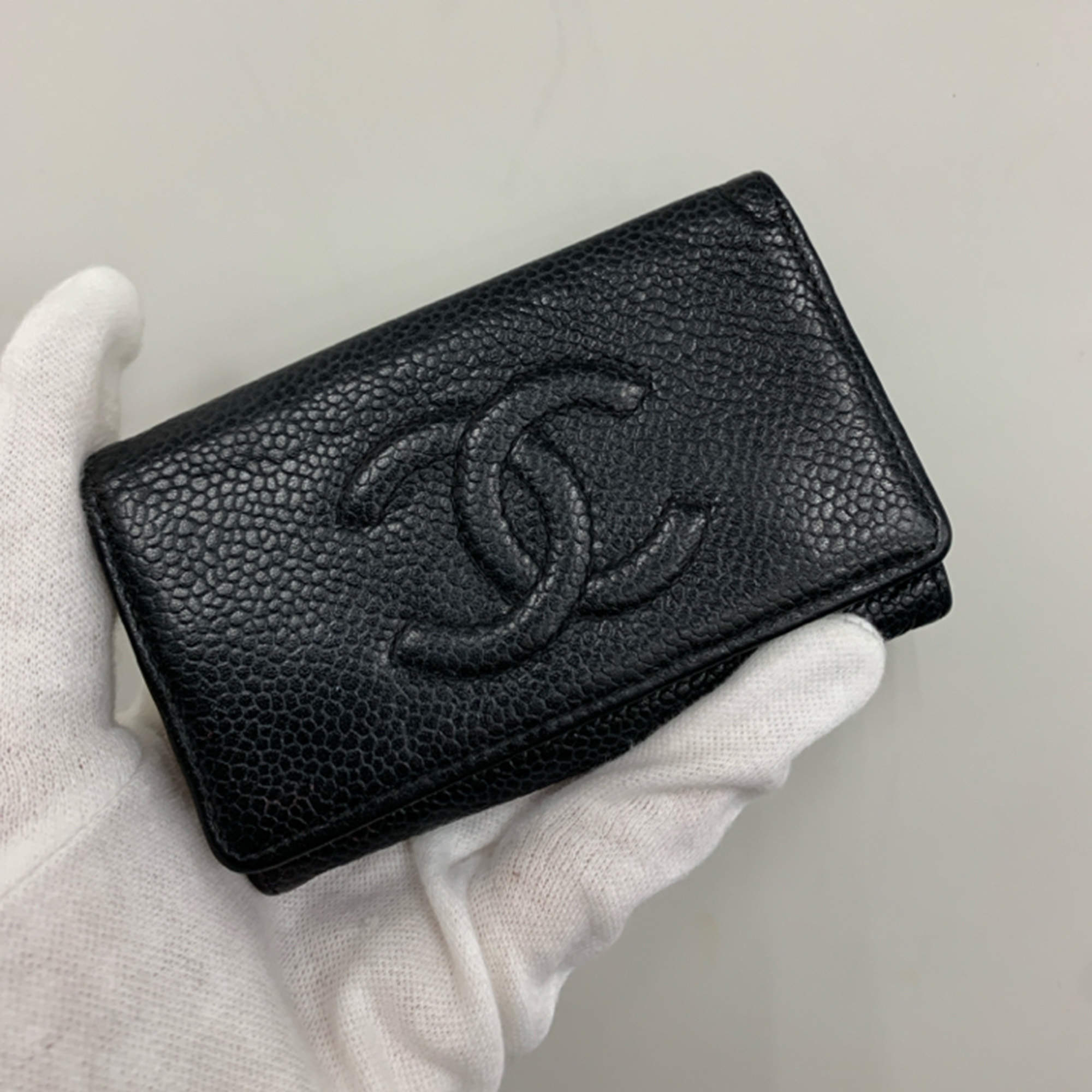 Chanel Black Caviar Key Holder