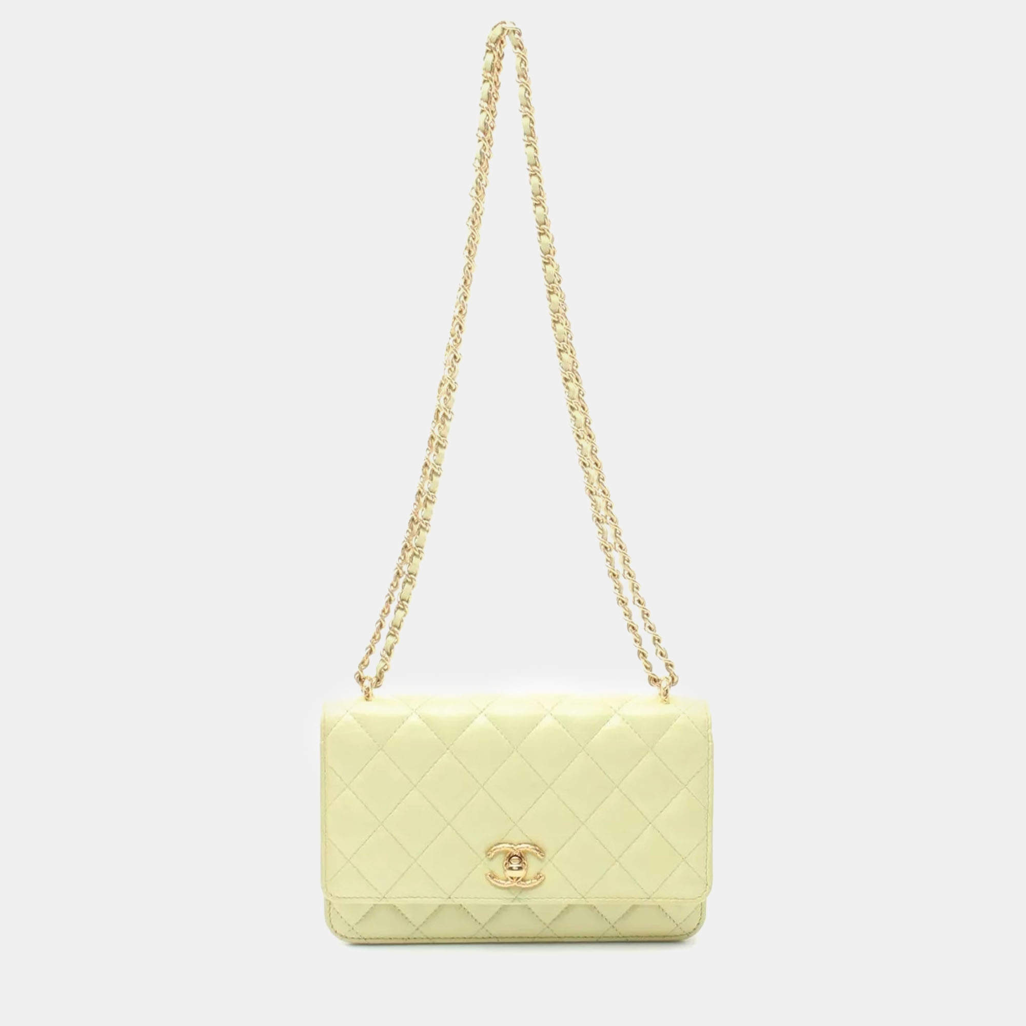 Chanel Quilted CC Turnlock Wallet On Chain Bag