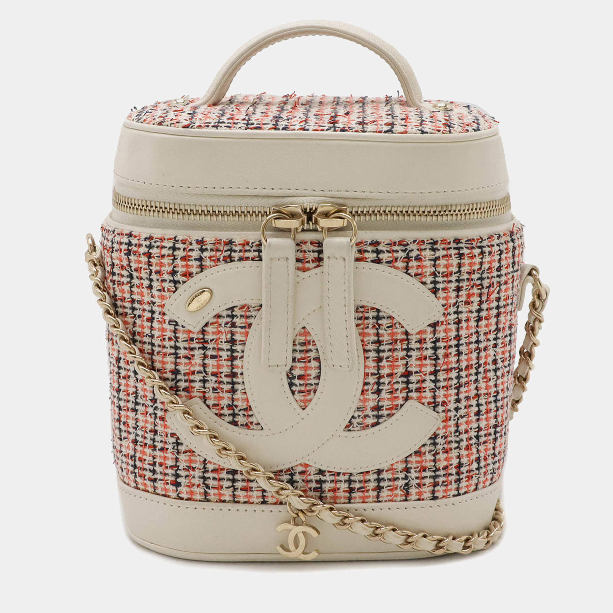 Chanel Multicolor Tweed Cruise Line Vanity Case Shoulder Bag
