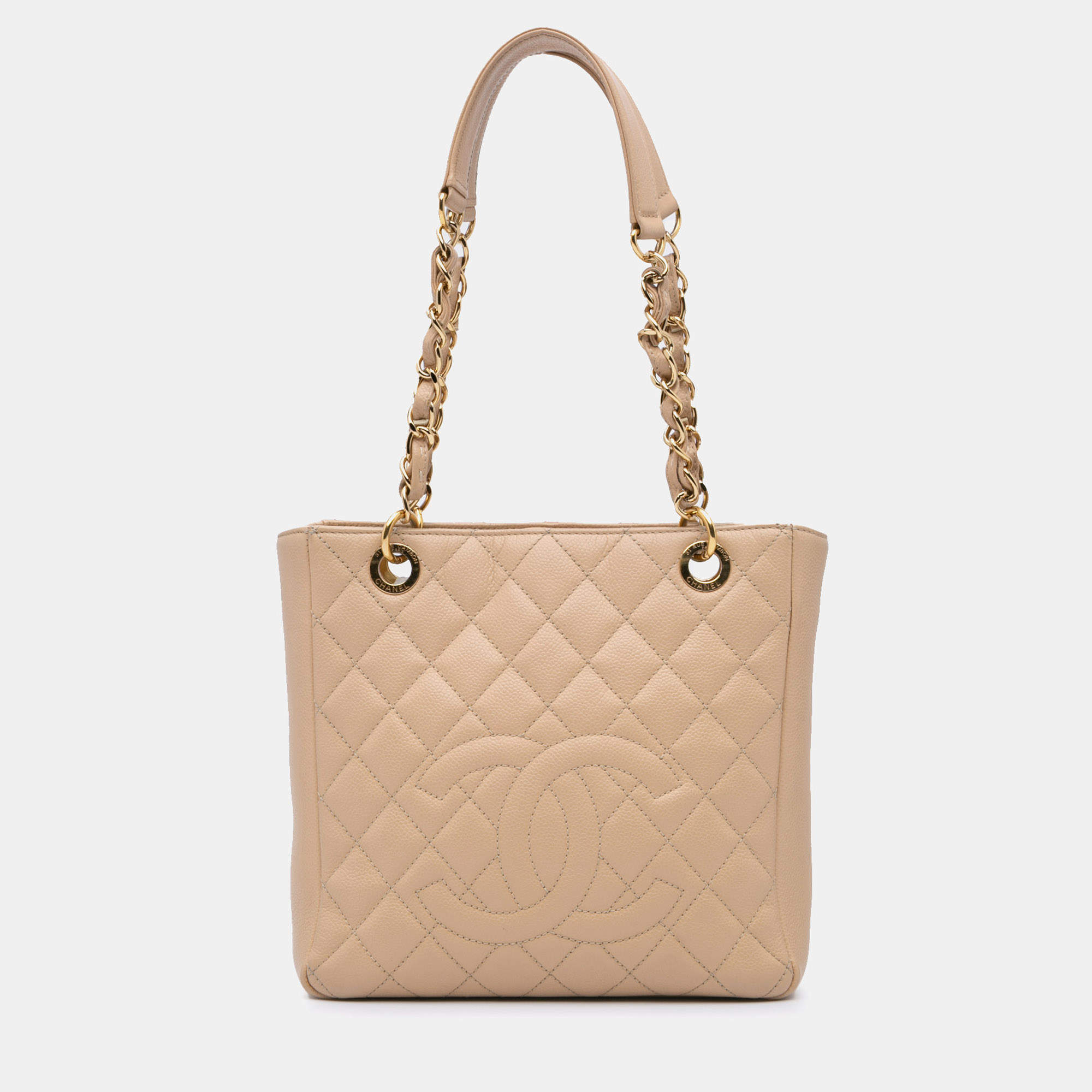 Chanel Brown Caviar Petite Shopping Tote