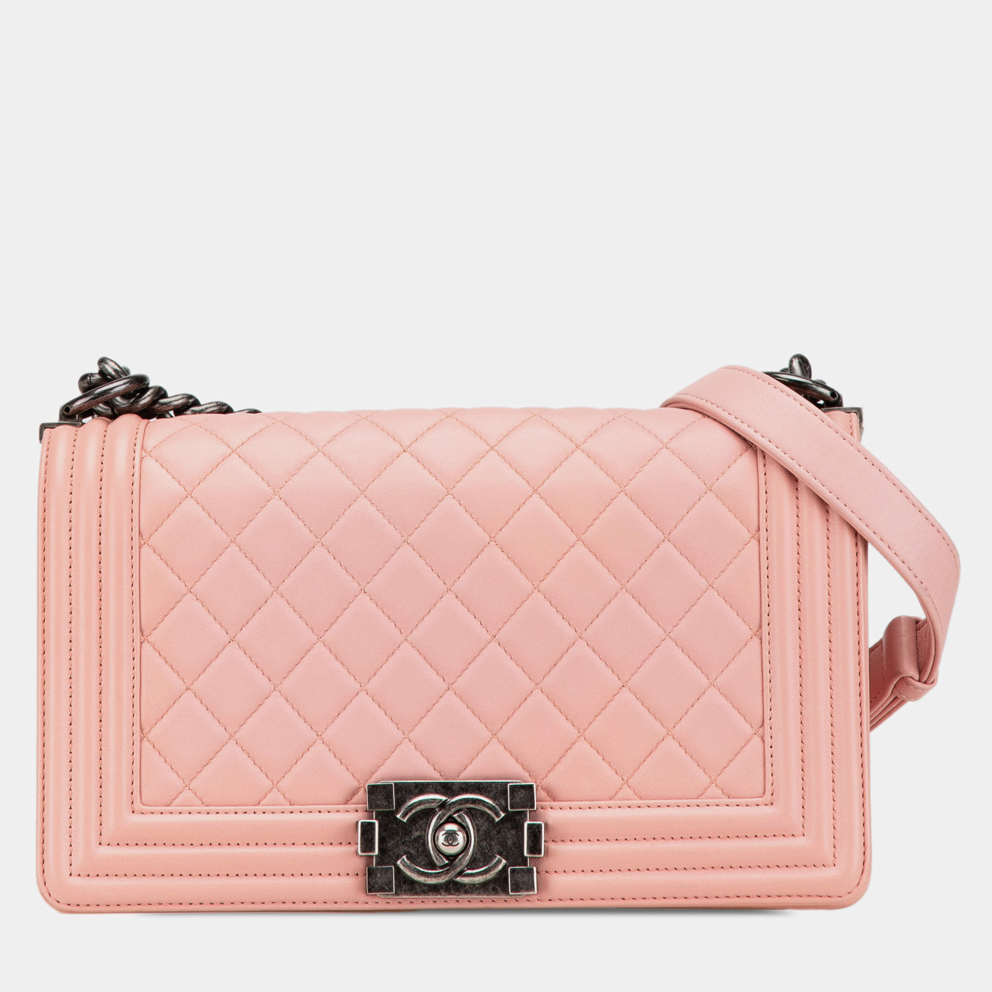 Chanel Pink Medium Lambskin Boy Flap