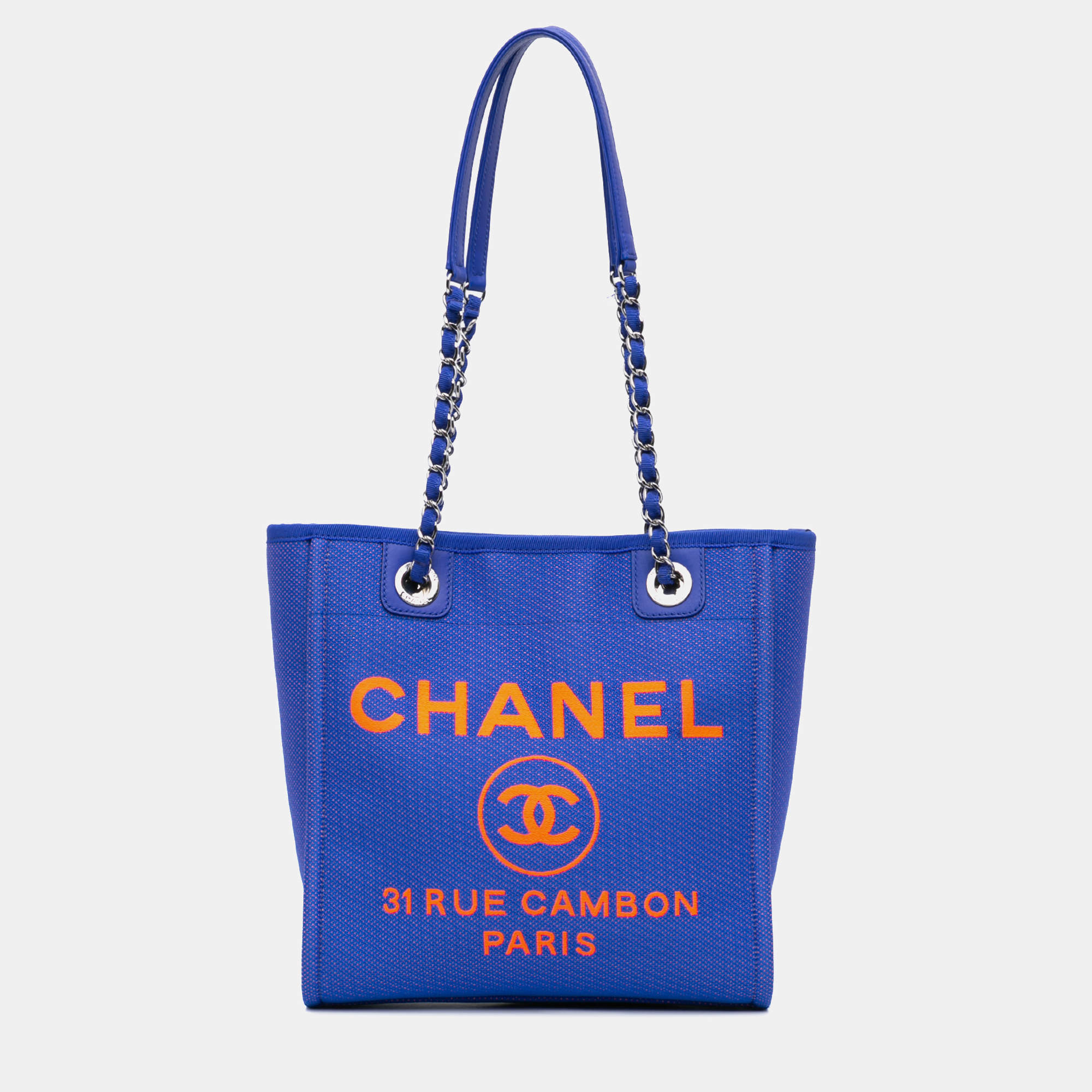 Chanel Blue Mini Canvas Deauville Tote