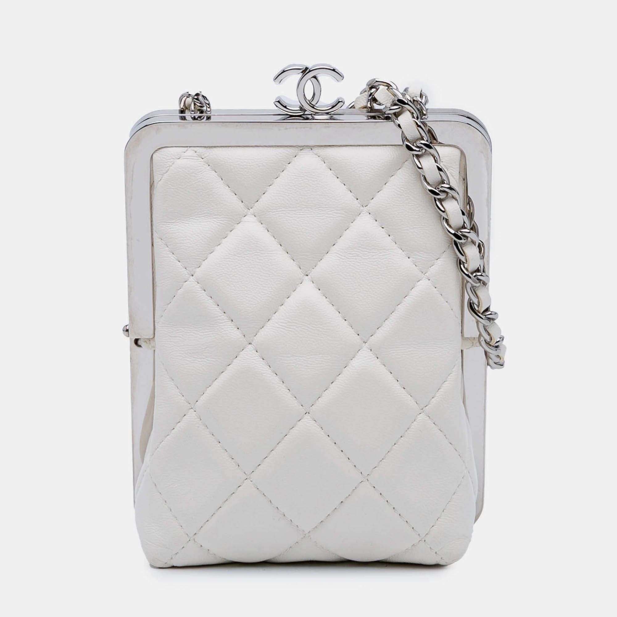CC Quilted Lambskin Evening Clutch