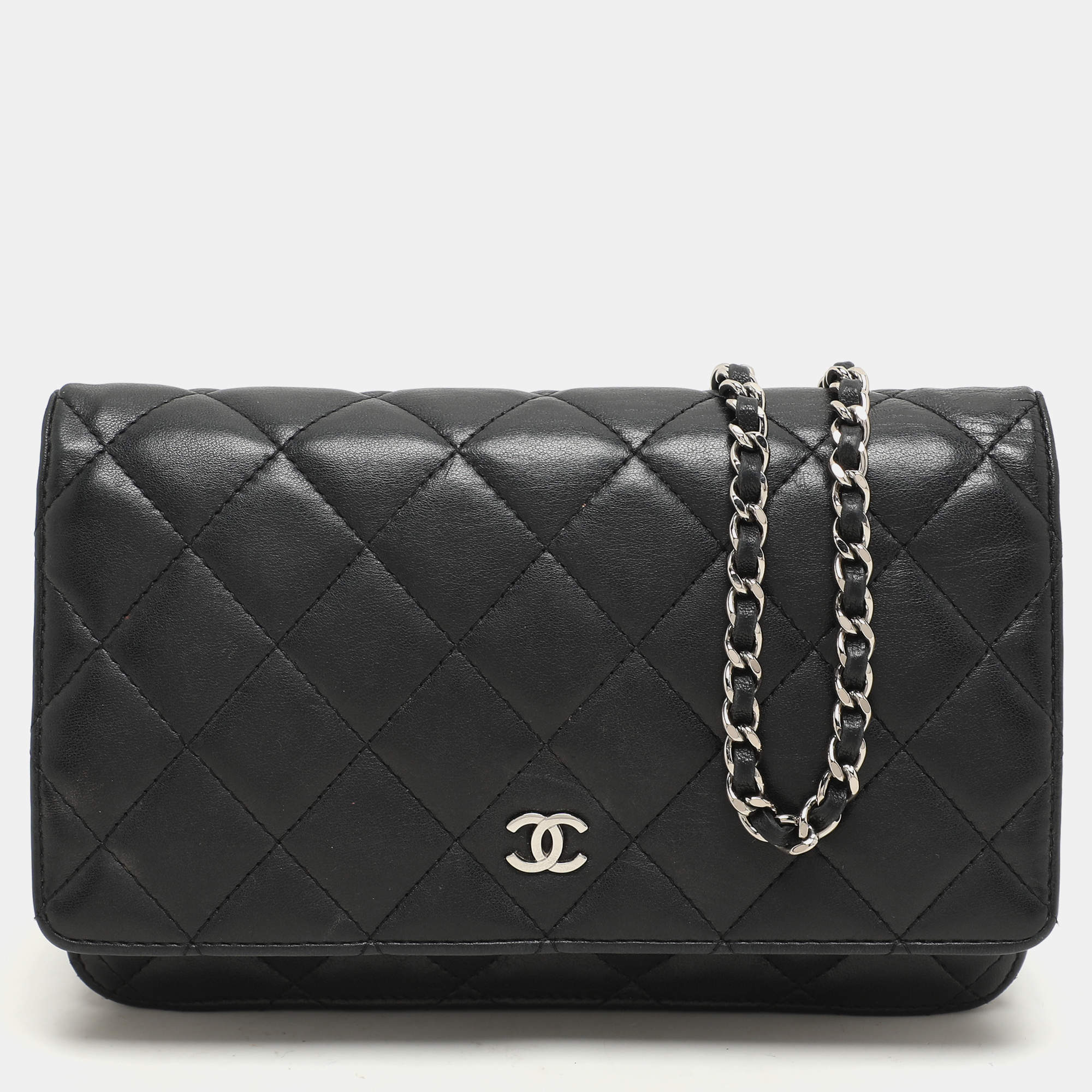 Chanel Black Quilted Leather WOC Bag