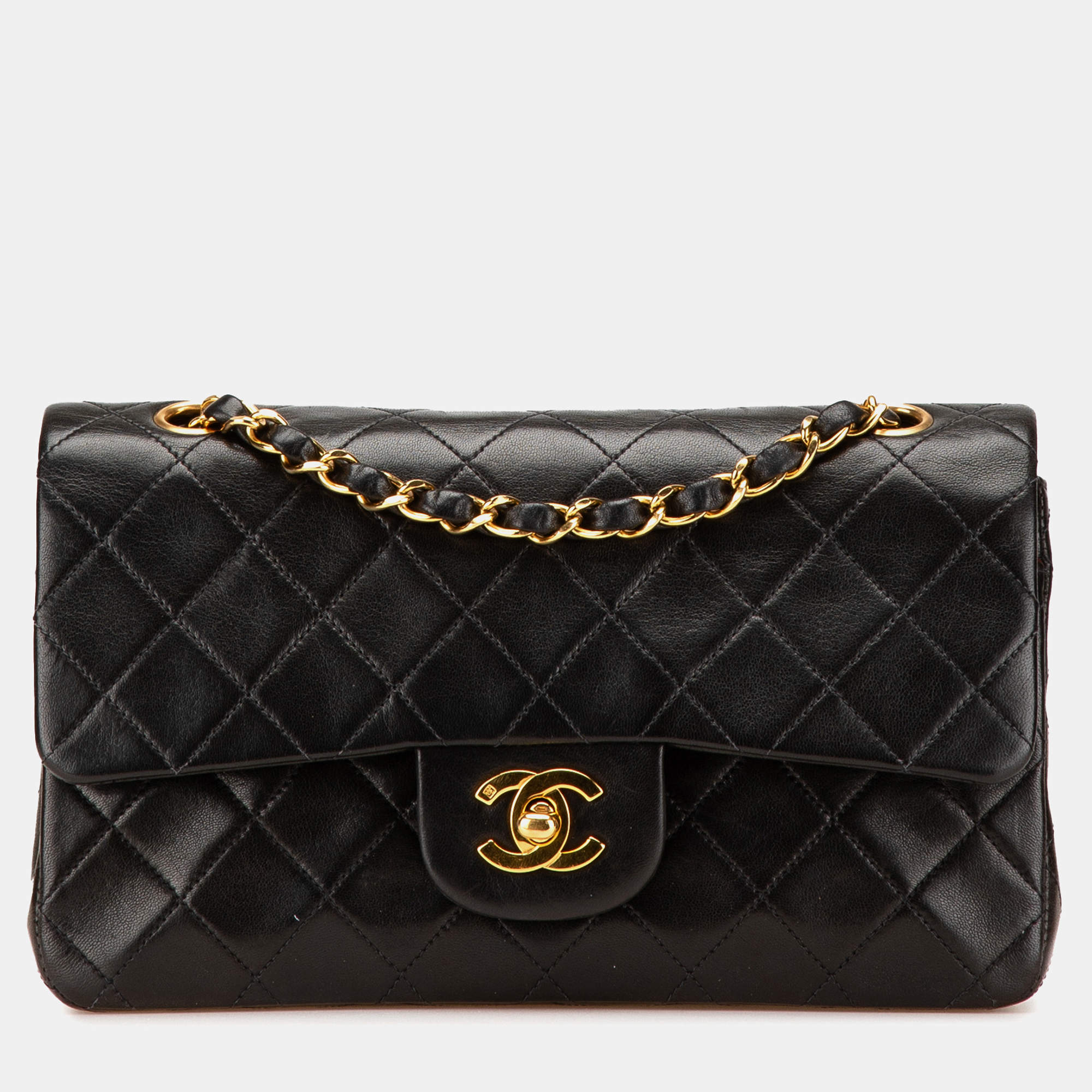 Chanel Black Small Classic Lambskin Double Flap