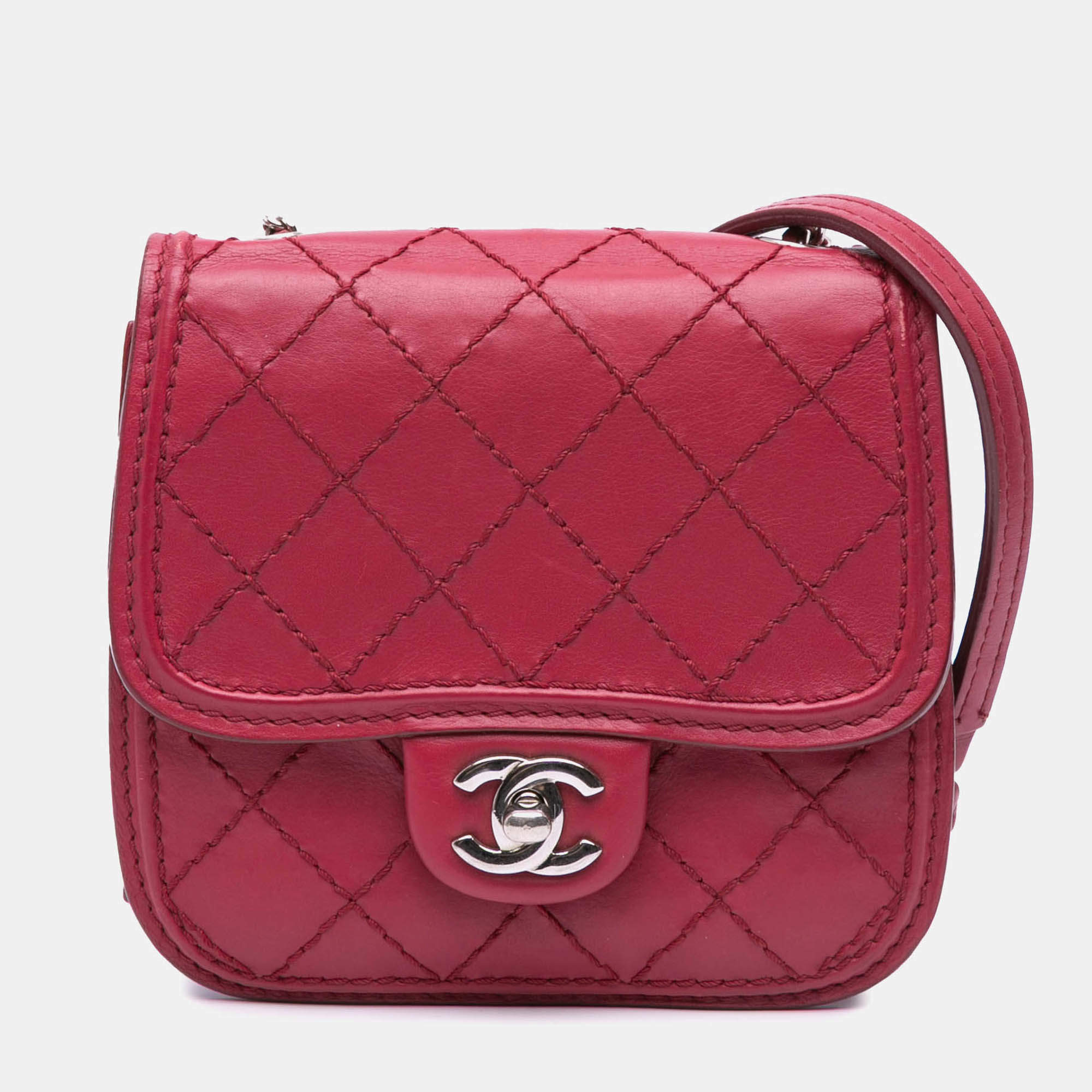 Chanel Red Mini Stitched Calfskin Citizen Flap