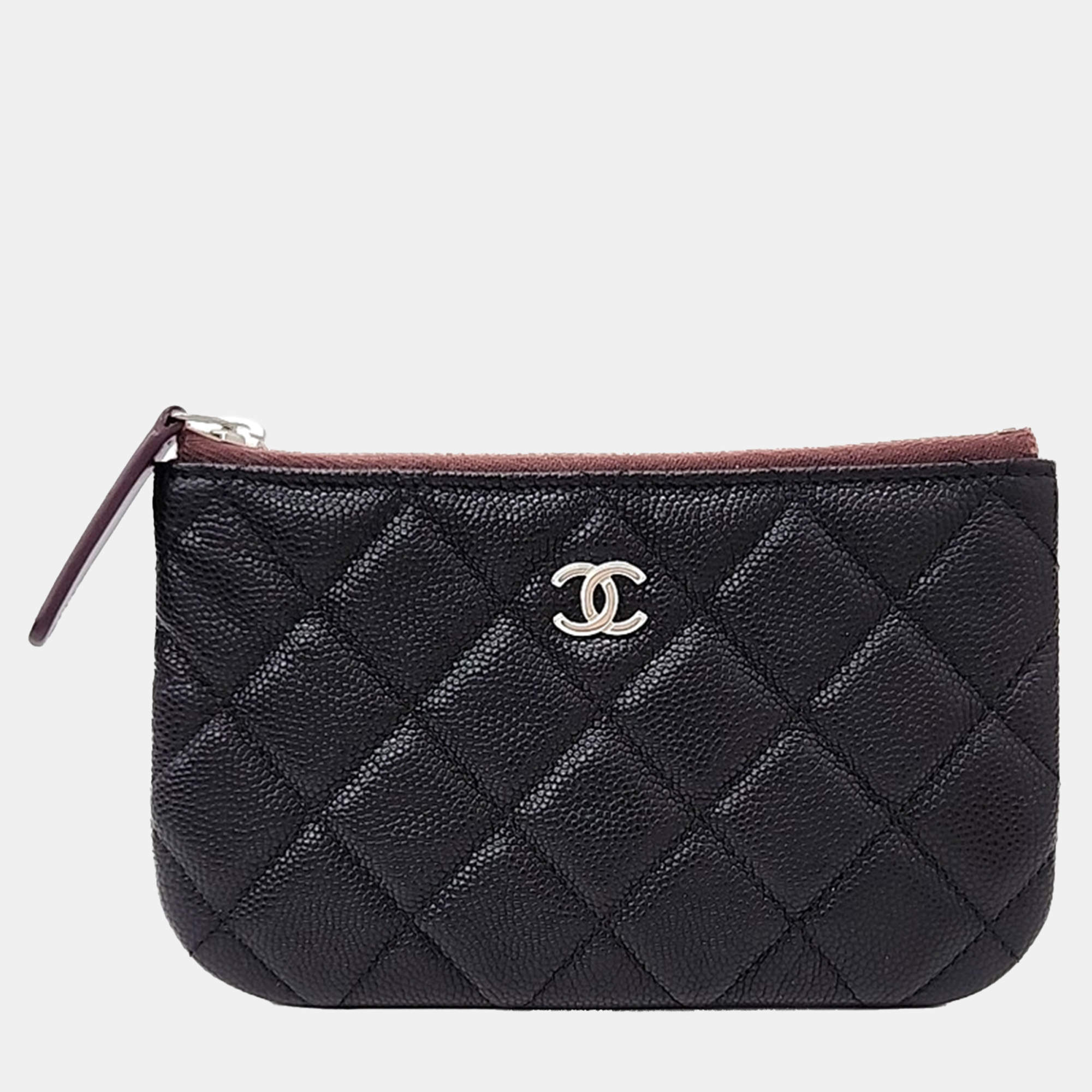 Chanel Black Caviar Leather Mini Pouch