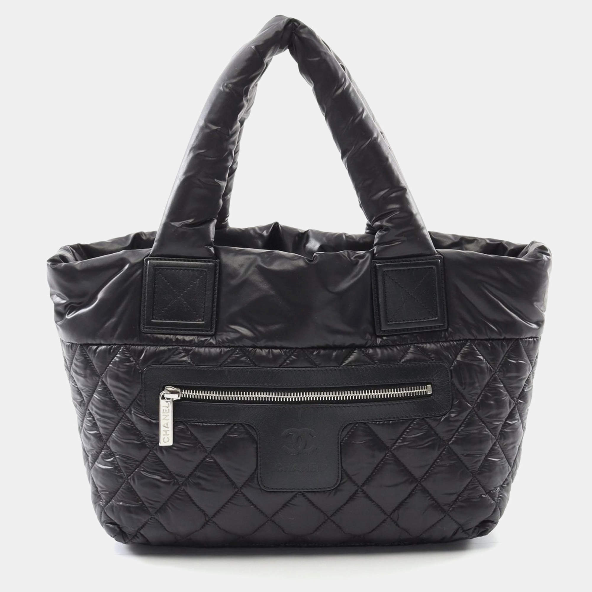 Chanel Black Reversible Nylon Coco Cocoon Small Tote Bag 