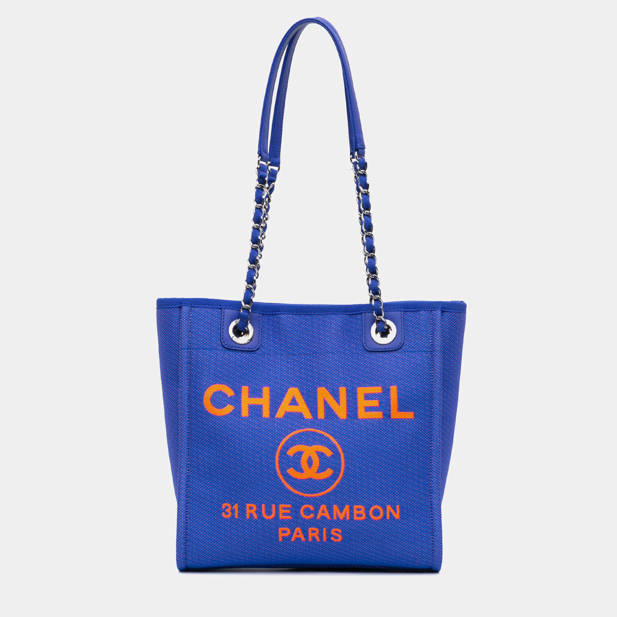 Chanel Blue Mini Canvas Deauville Tote