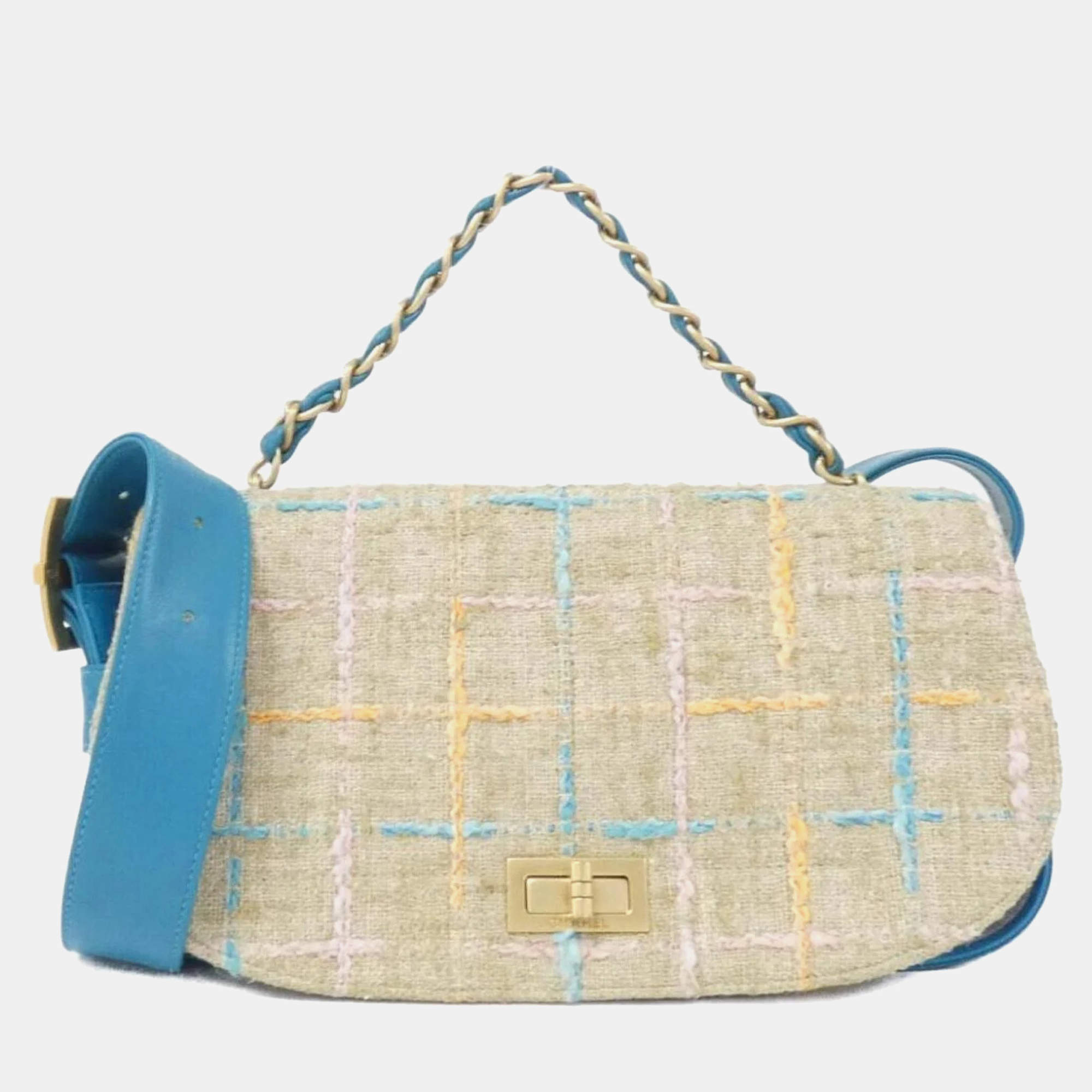 Chanel Neutrals Tweed Mademoiselle Flap Bag