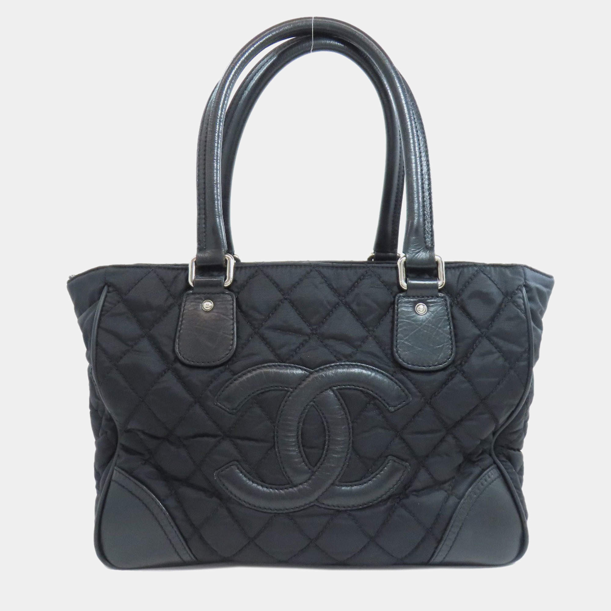 Pre Owned Chanel Paris New York Tote Bag Nylon Material