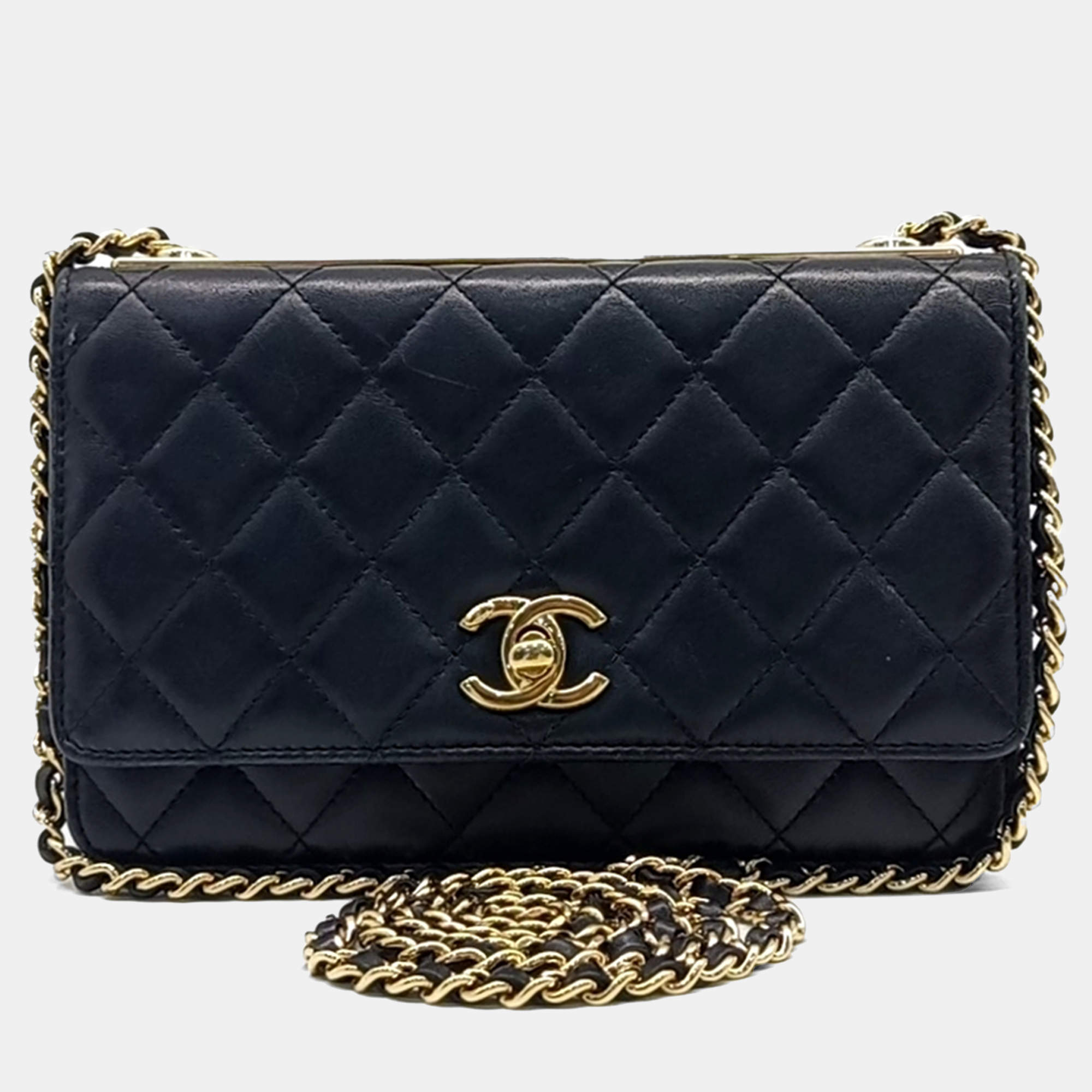 Chanel Black Leather Trendy CC WOC Mini Crossbody Bag
