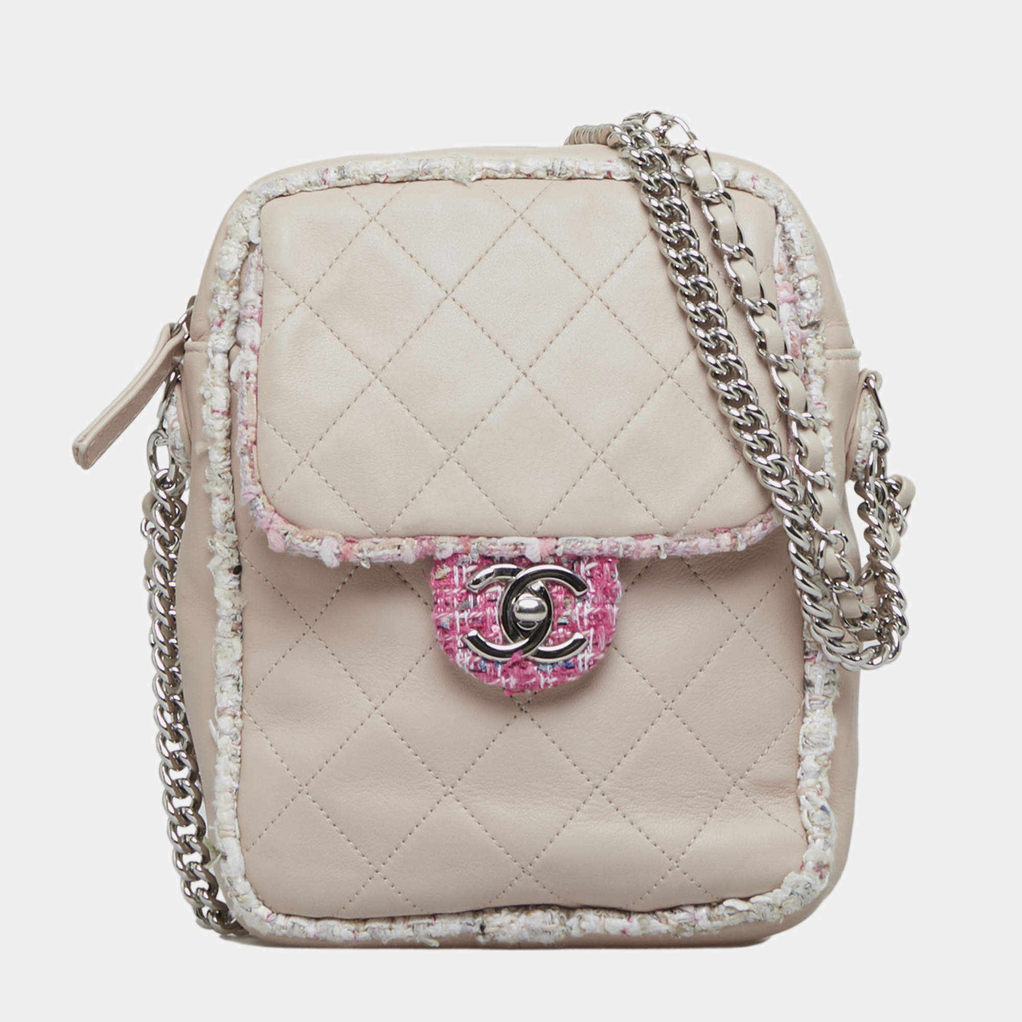 Chanel Pink Elegant Tweed Crossbody