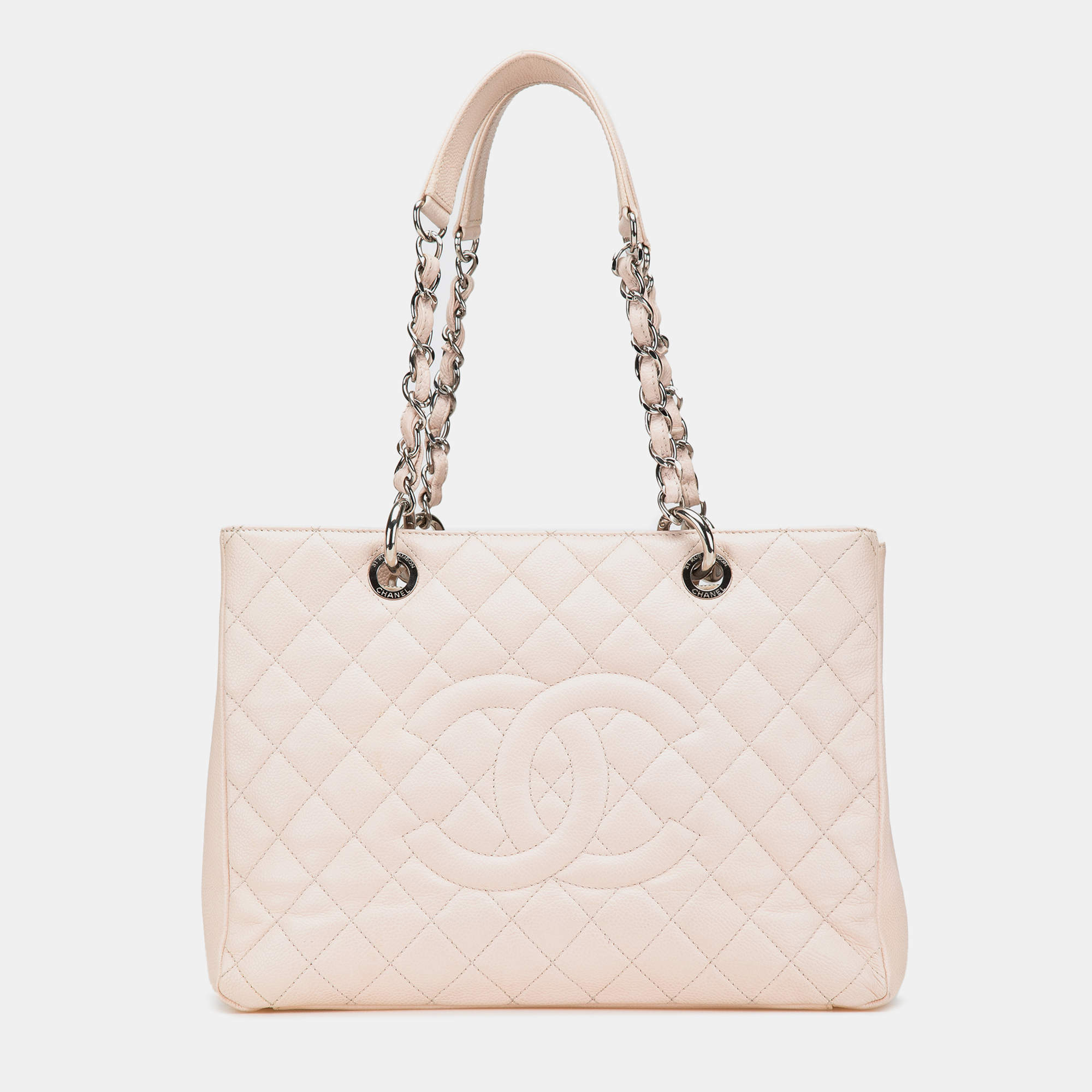 Chanel Beige Caviar Grand Shopping Tote