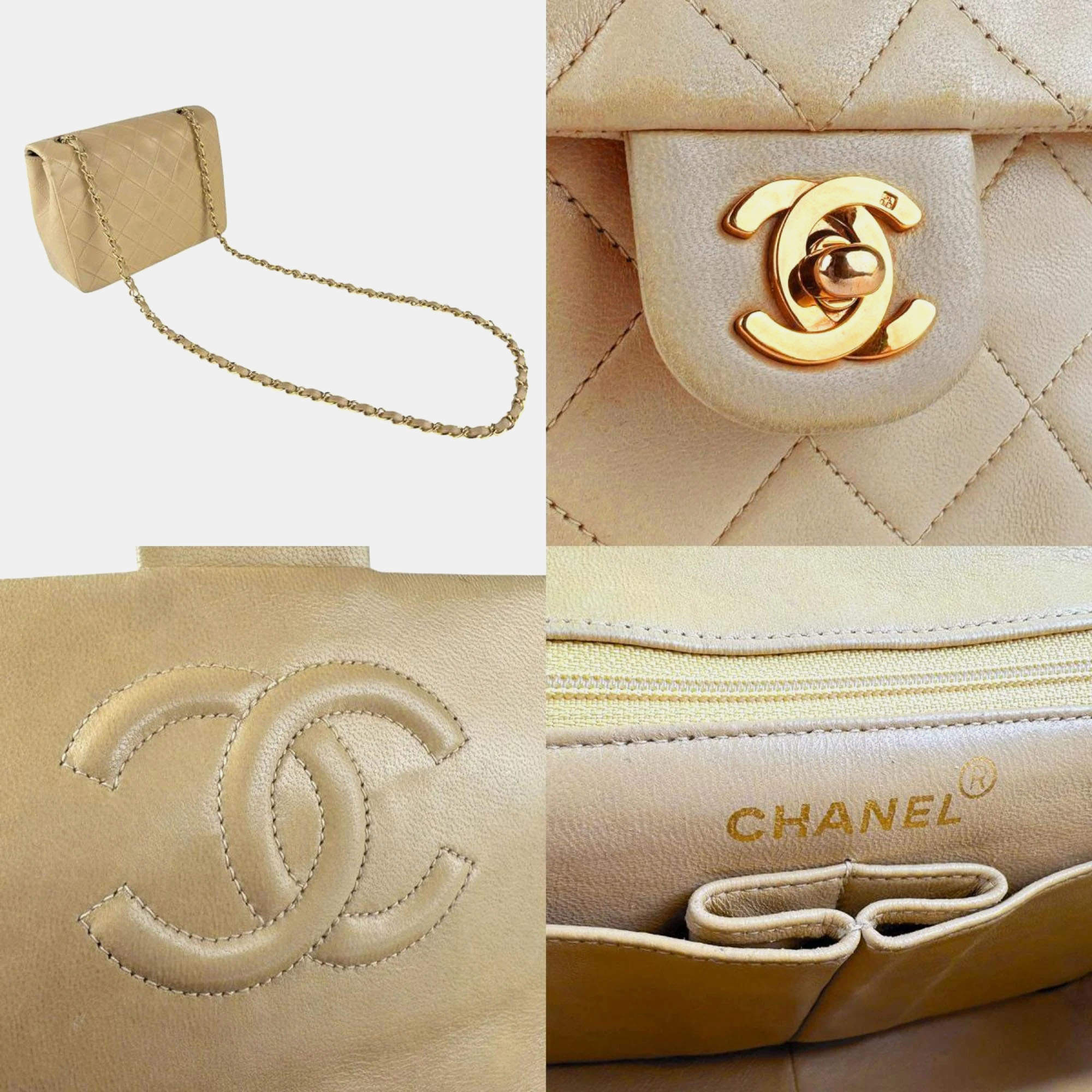 Chanel Gold Lambskin LeatherShoulder Bag Chanel | TLC