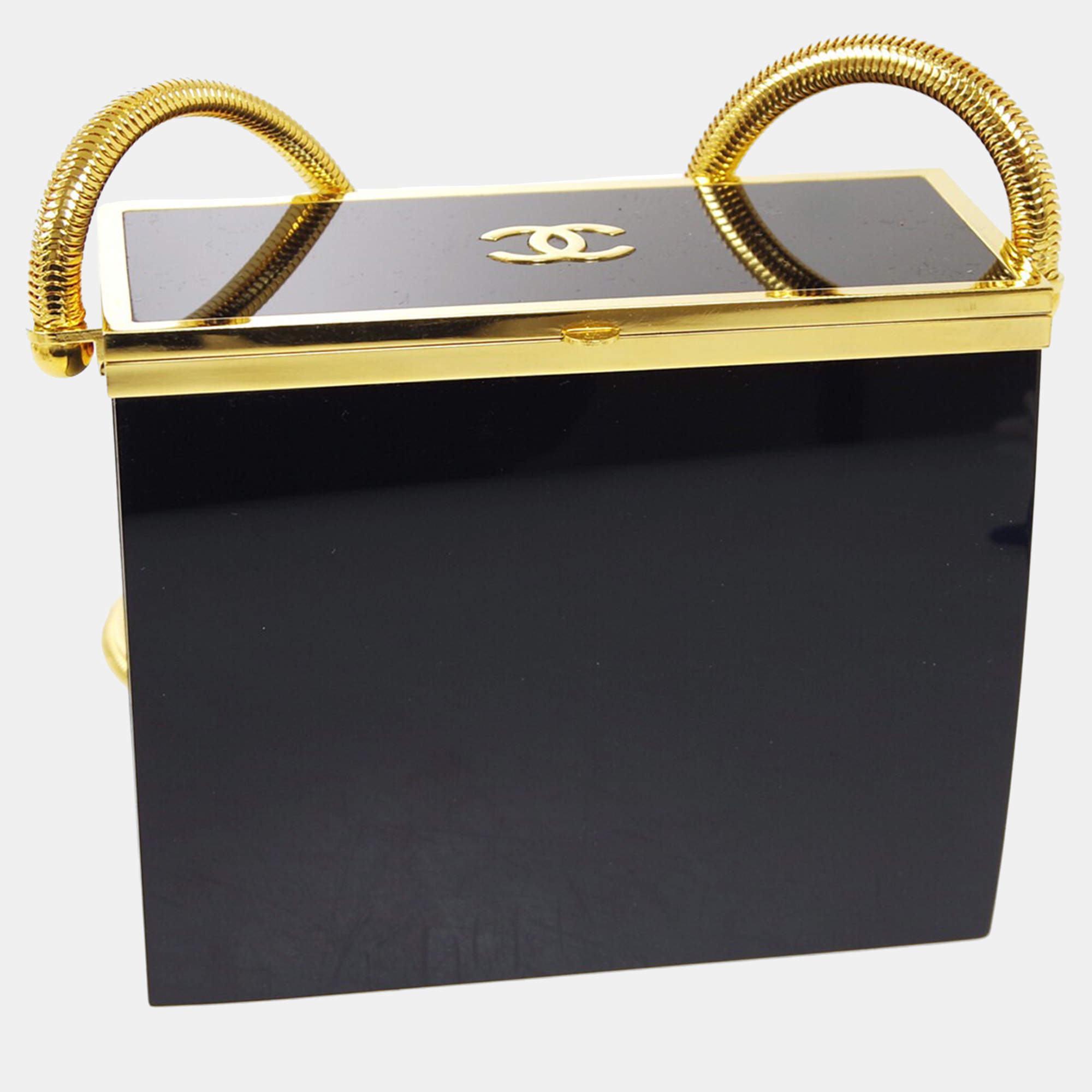 Pre Owned Chanel Black Acrylic Crossbody Shoulder Bag