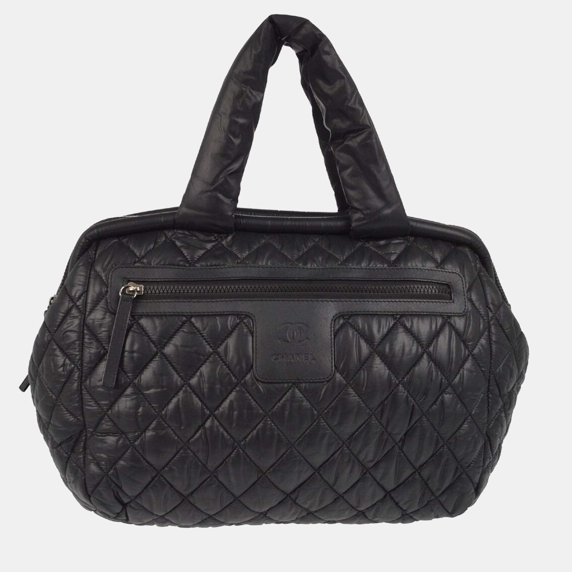 Chanel Black Nylon Coco Cocoon Handbag 