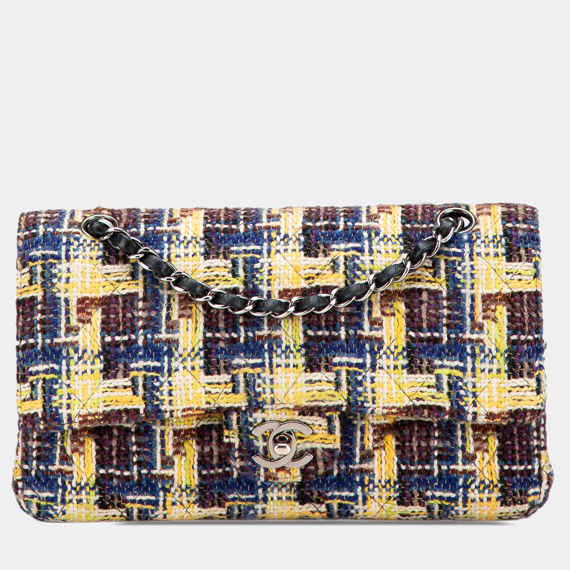 Chanel Multicolor Medium Classic Tweed Double Flap