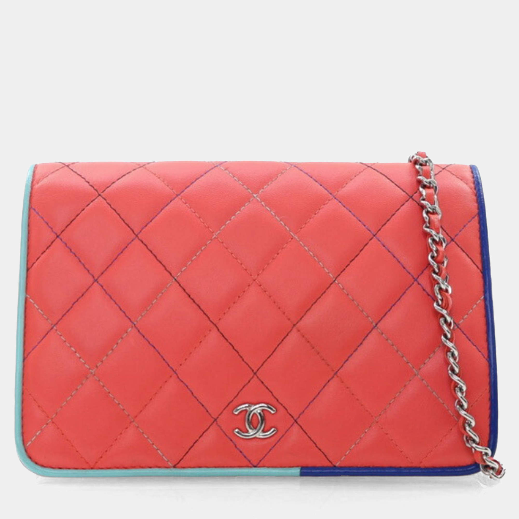 Chanel Pink Lambskin Wallet On Chain (WOC)