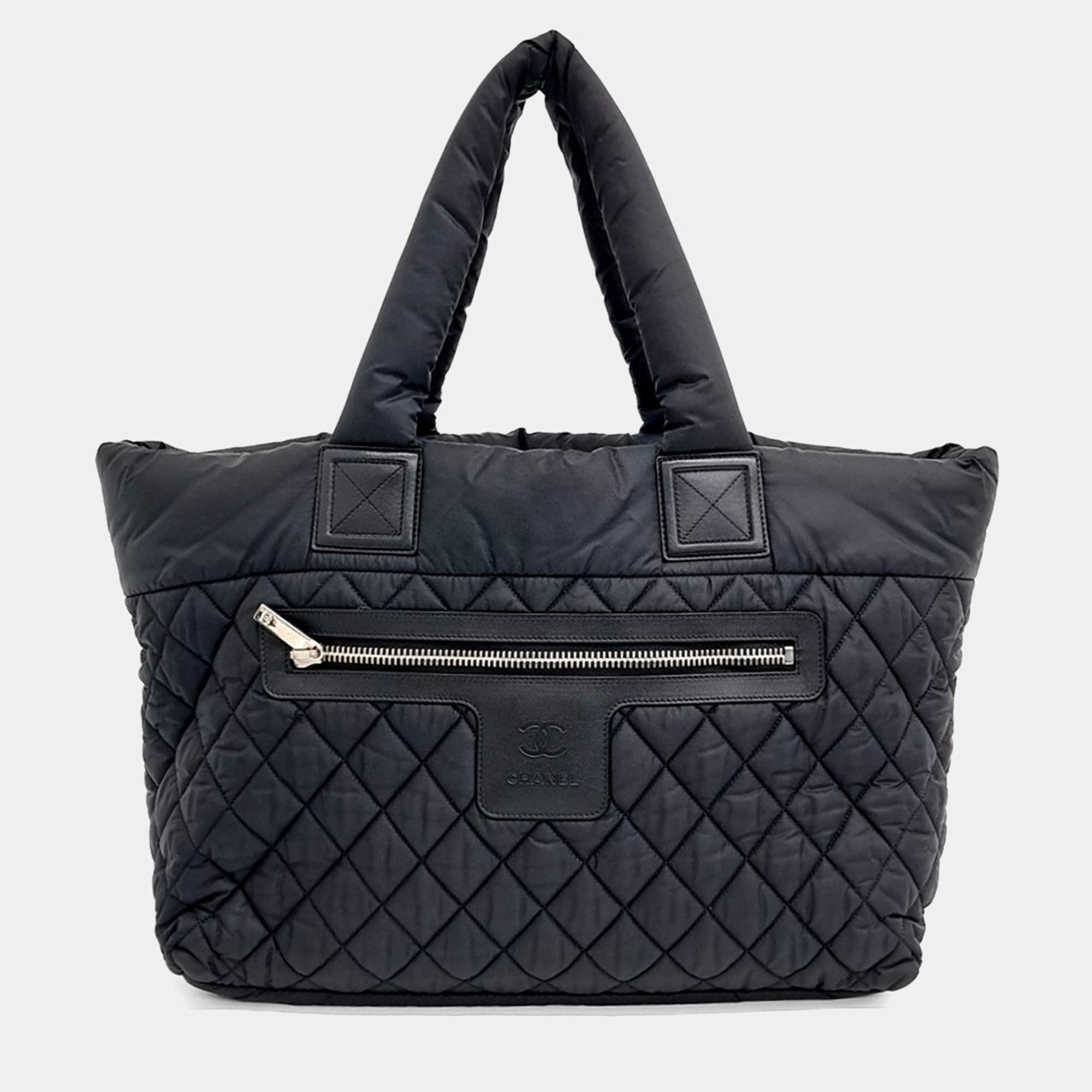 Pre Owned Chanel Black Fabric Cocoon Bag