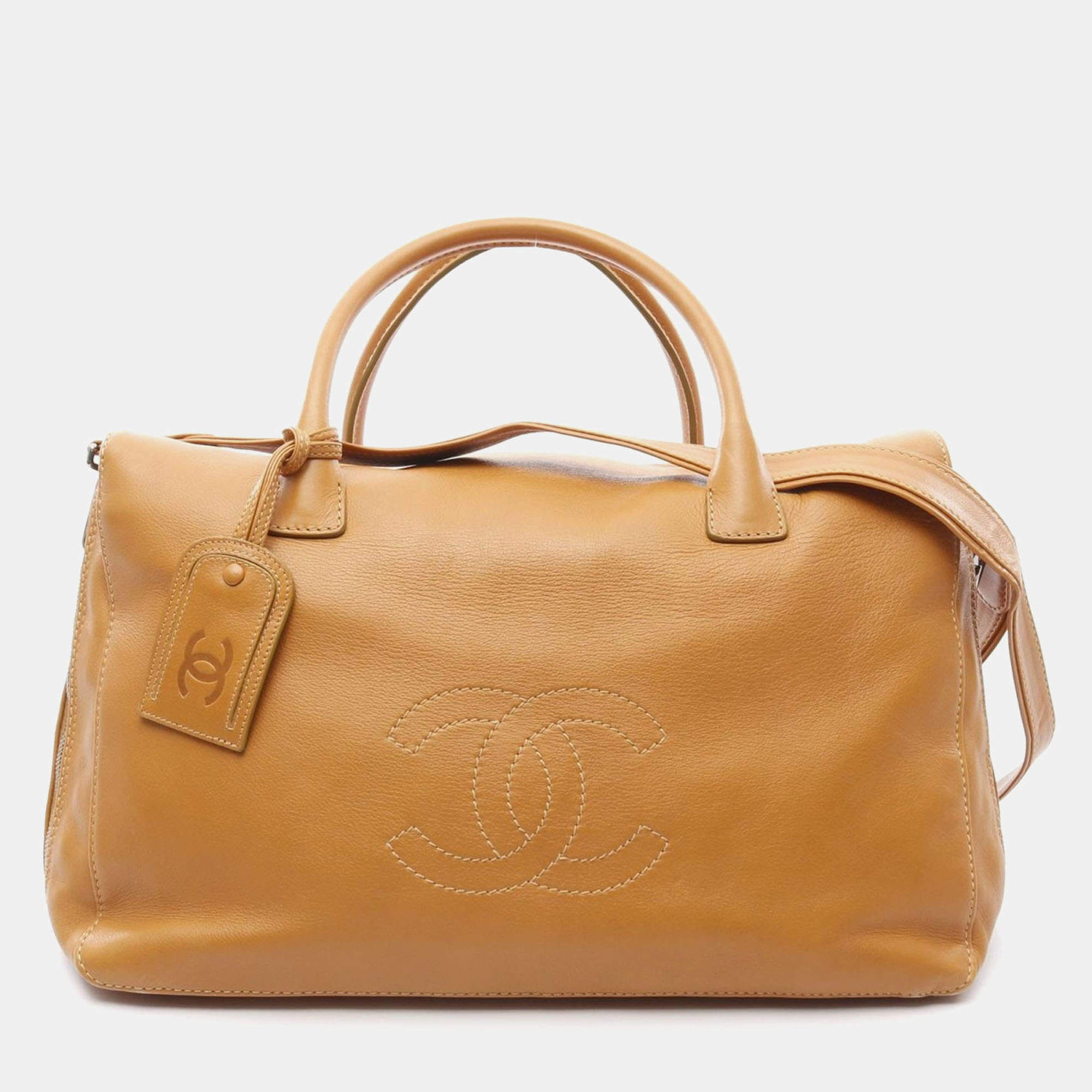 Chanel Brown Lambskin Timeless CC Duffle Bag 
