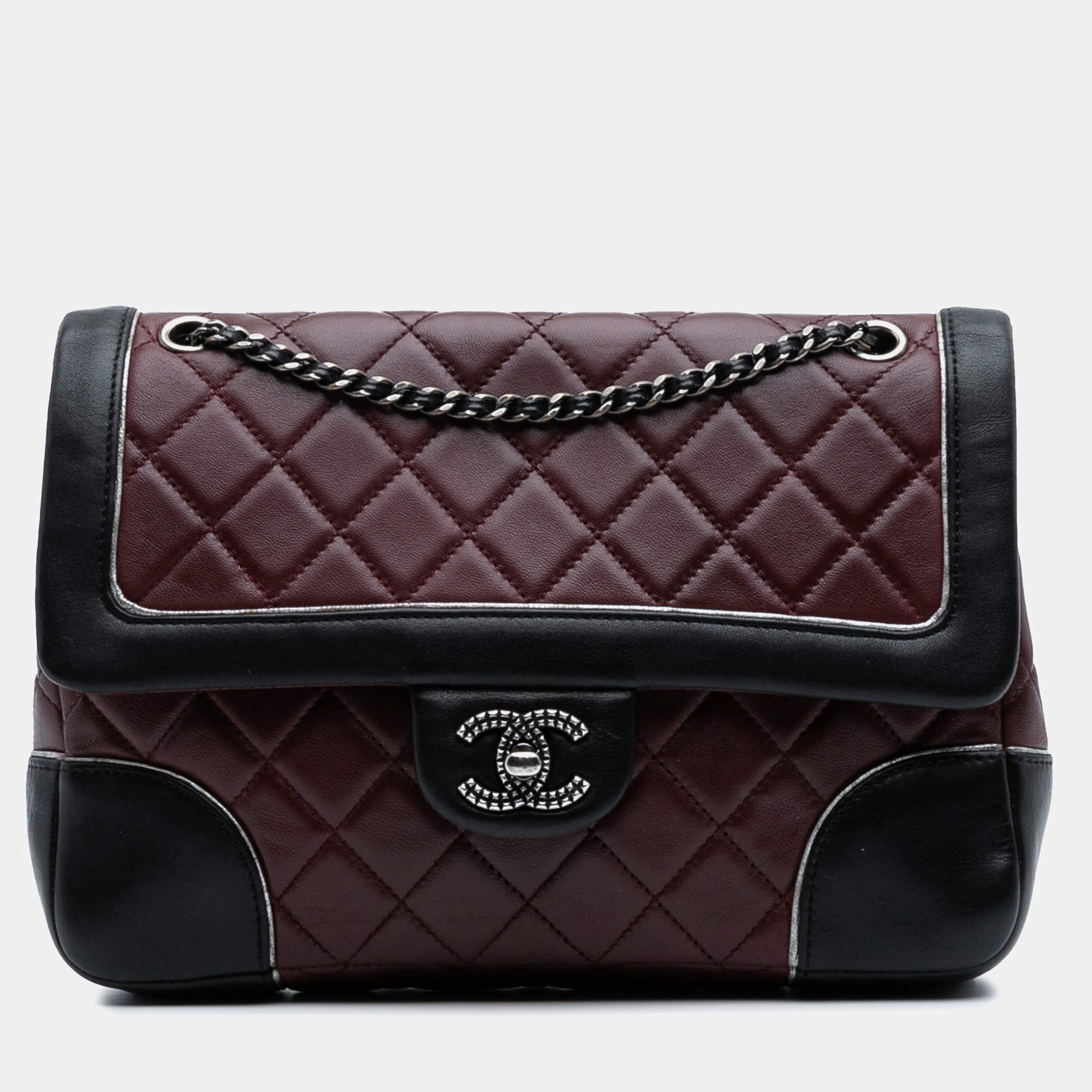 Chanel Burgundy Lambskin Paris-Salzburg Medium Tyrolean Flap Bag