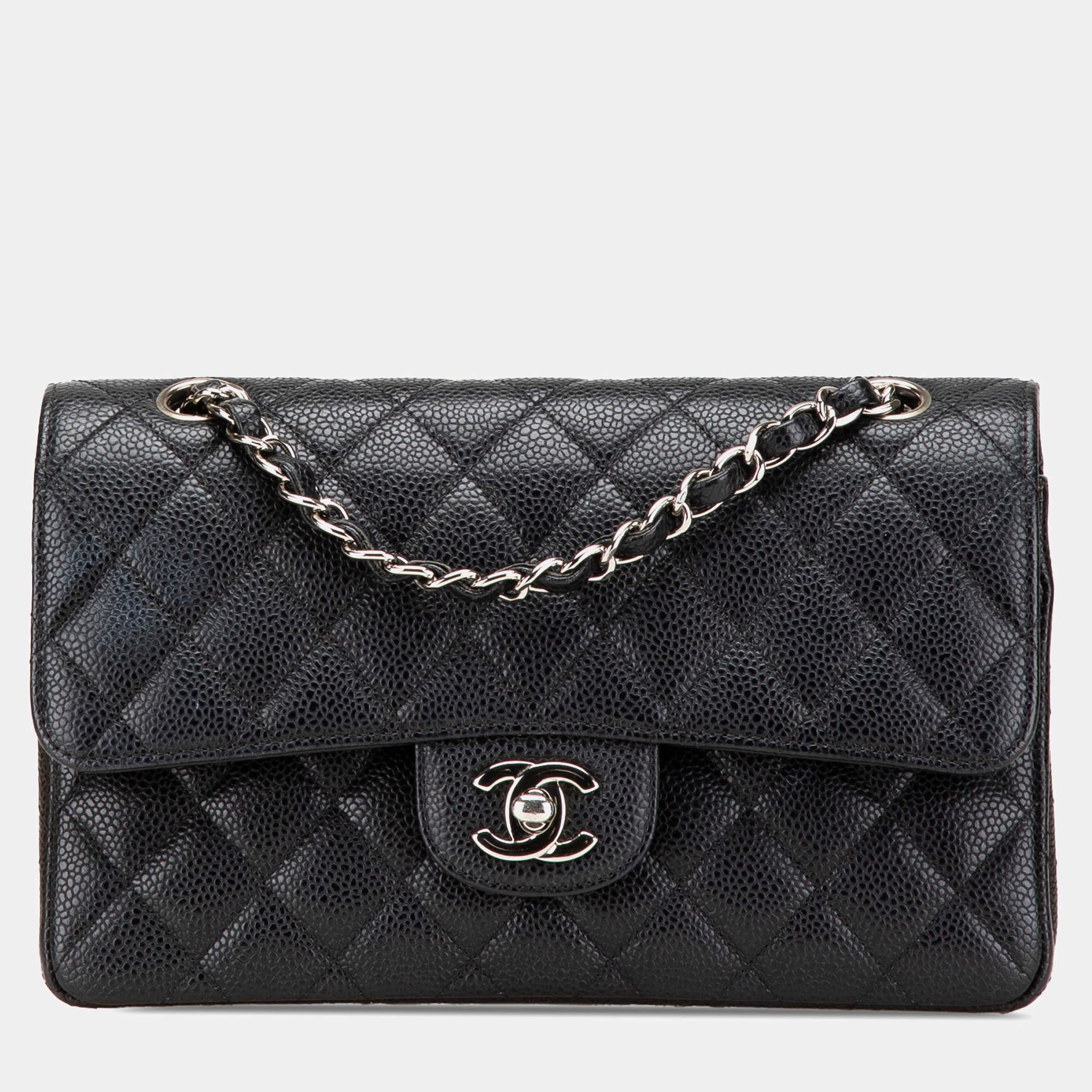 Chanel Black Medium Classic Caviar Double Flap