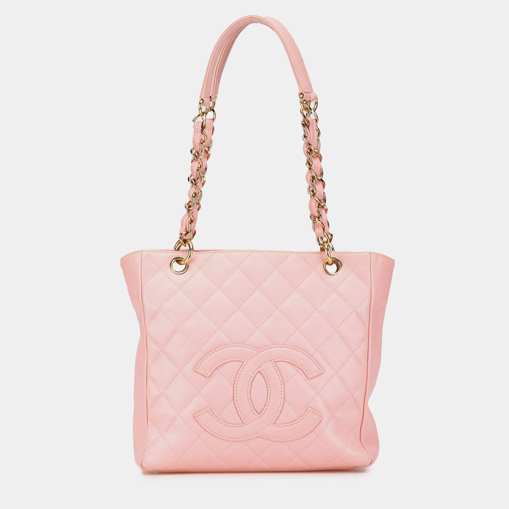 Chanel Pink Caviar Petite Shopping Tote