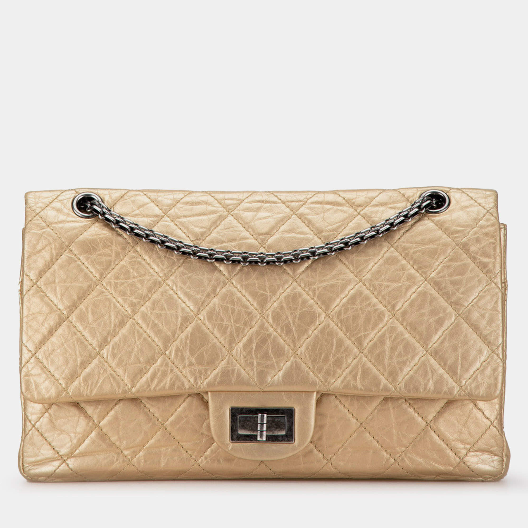 Chanel Gold Reissue 2.55 Aged Calfskin Double Flap 227