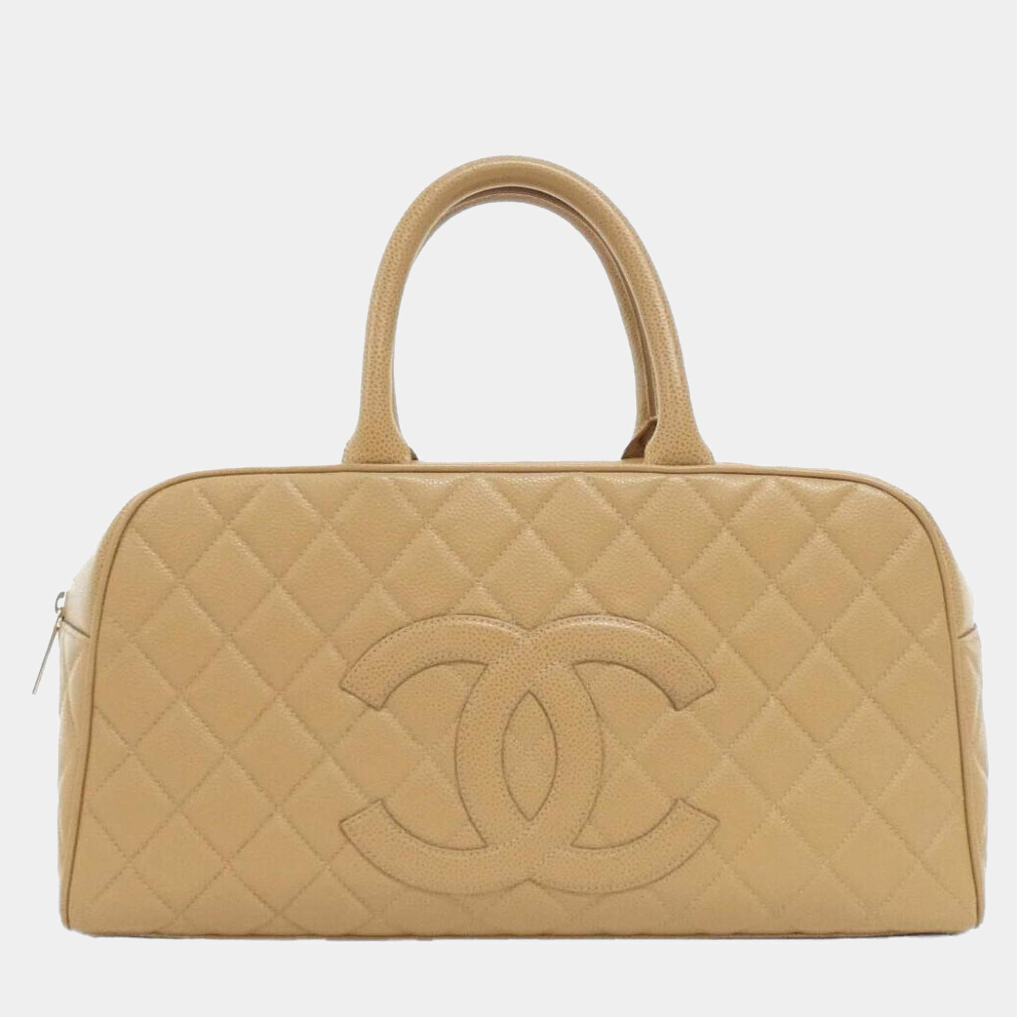 Chanel Beige Boston Bag