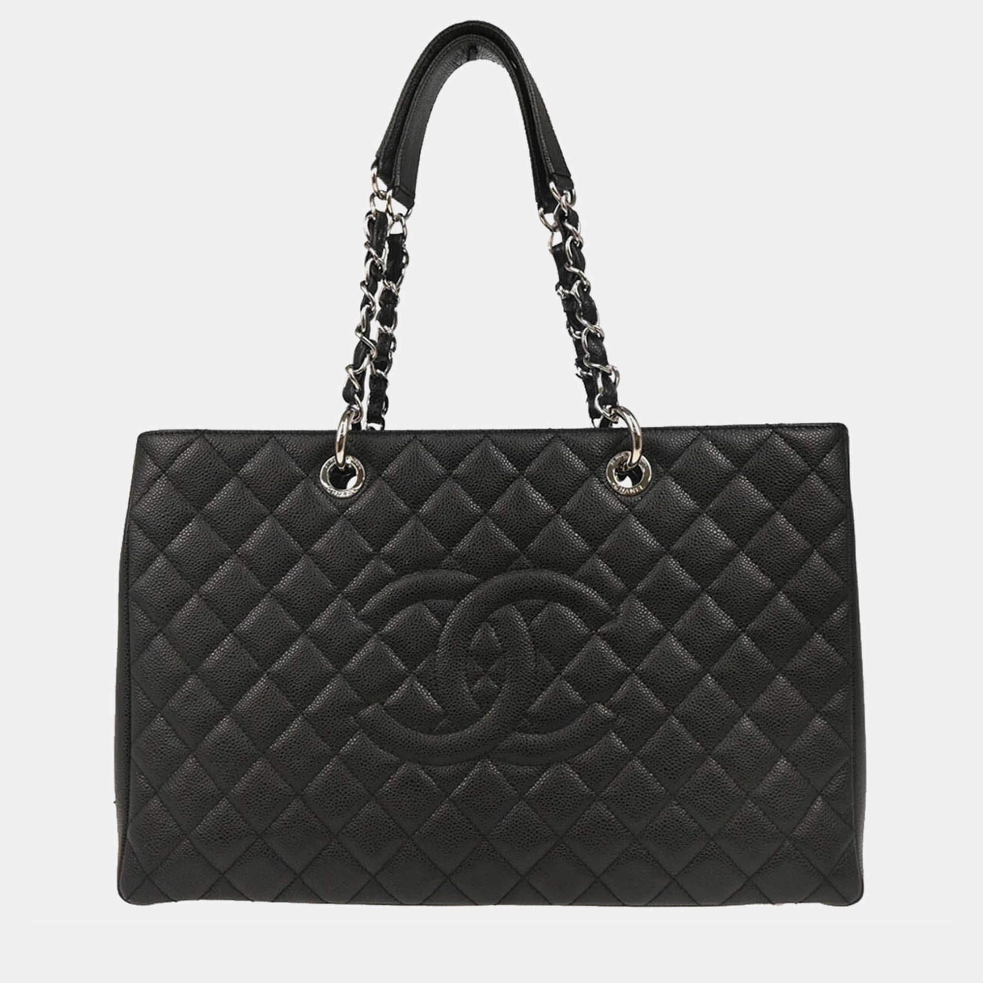 Chanel  GST XL Black Calfskin Grand Shopping Tote Bag