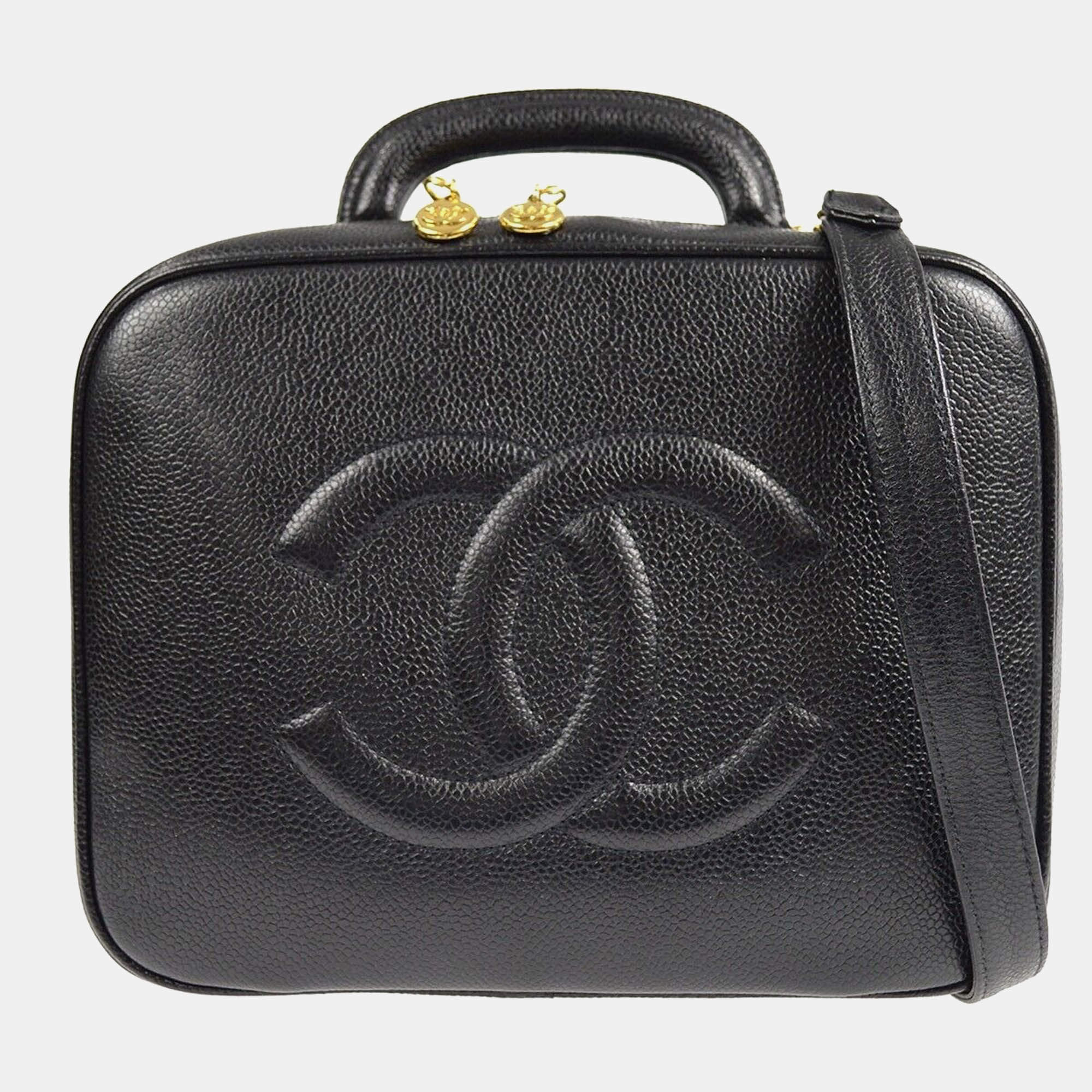 Chanel Timeless Vanity Black Calfskin Handbag