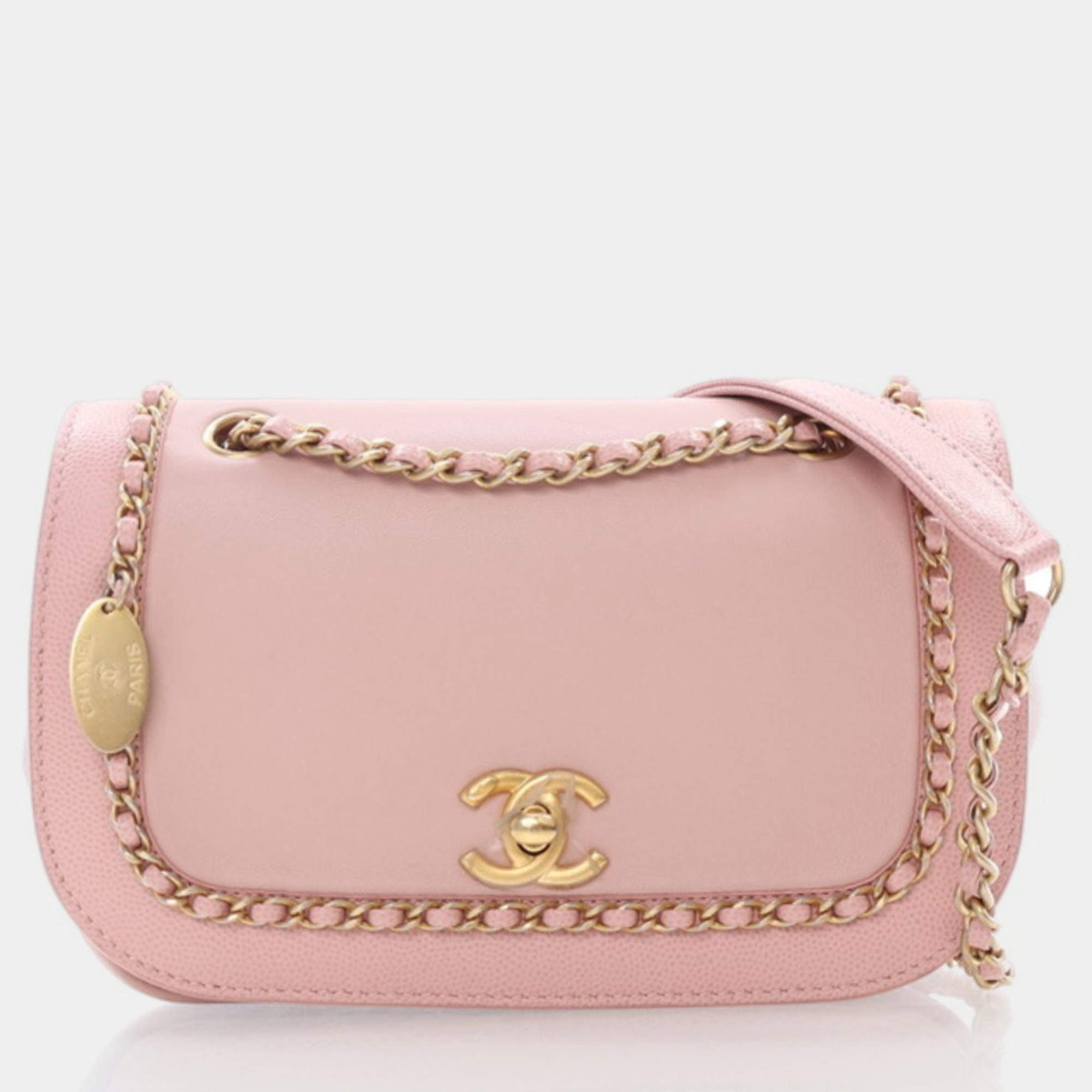 Chanel Mini Pink Caviar Charm Bag