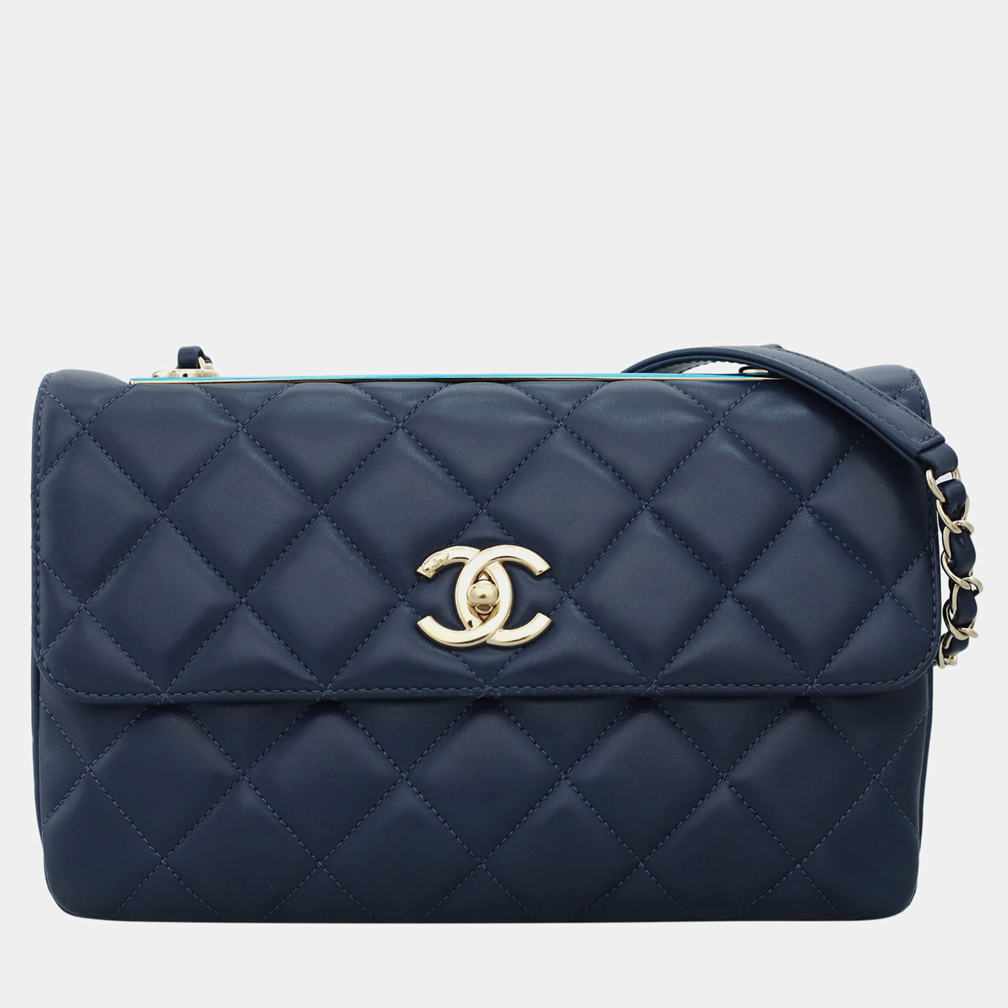 Chanel Trendy CC Flap Blue Shoulder Bag