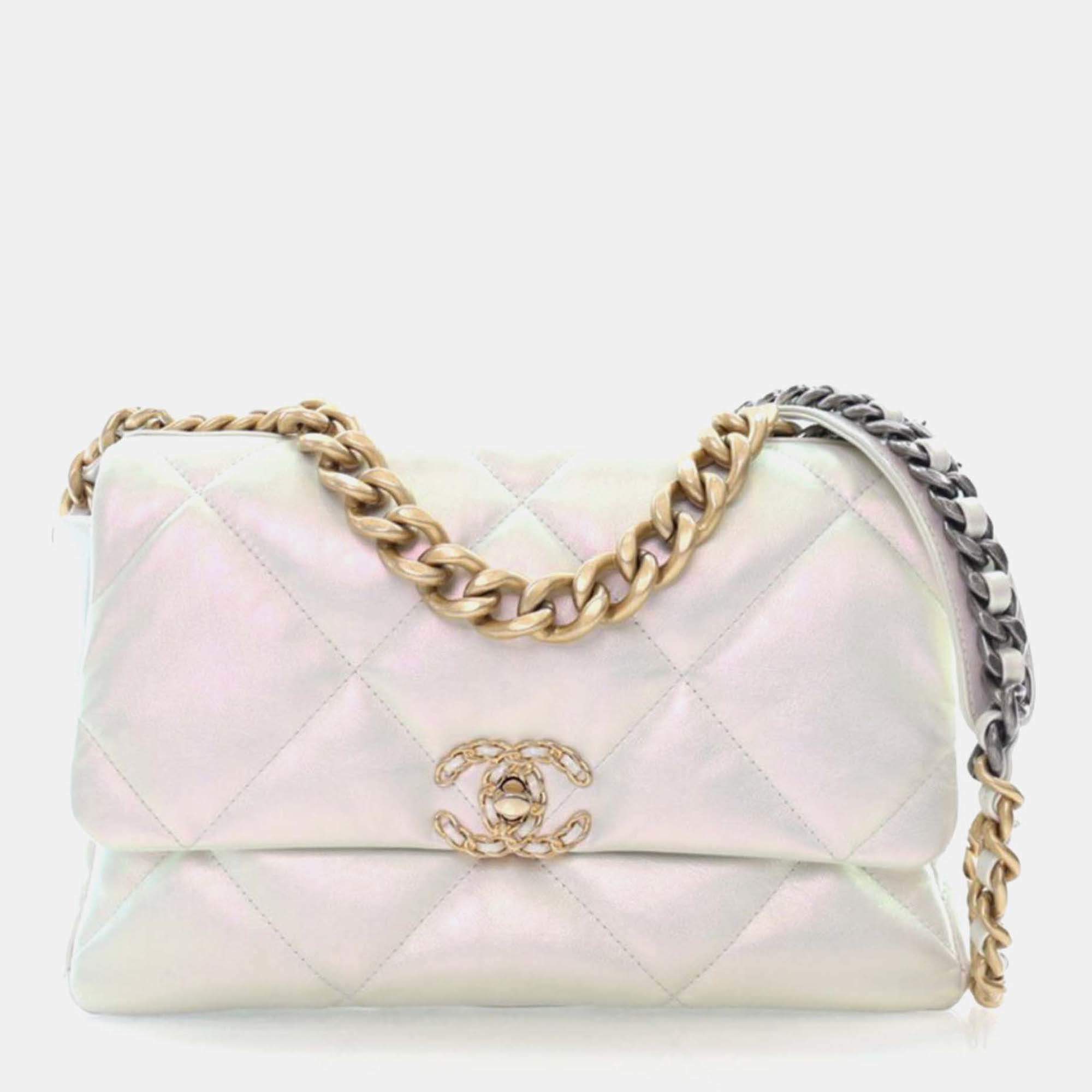 Chanel Large Iridescent Calfskin 19 Flap Bag