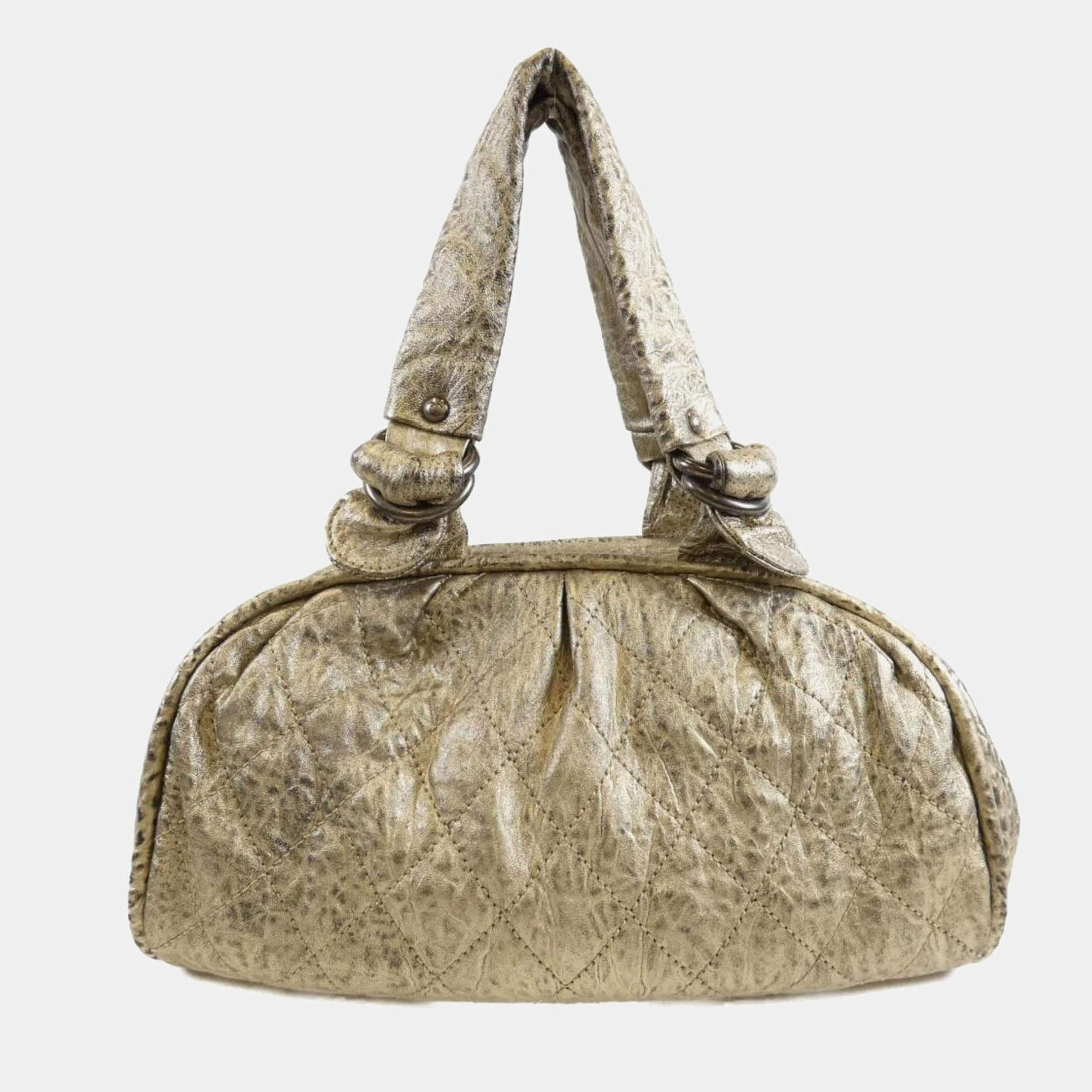 Pre Owned Chanel Gold Handbag