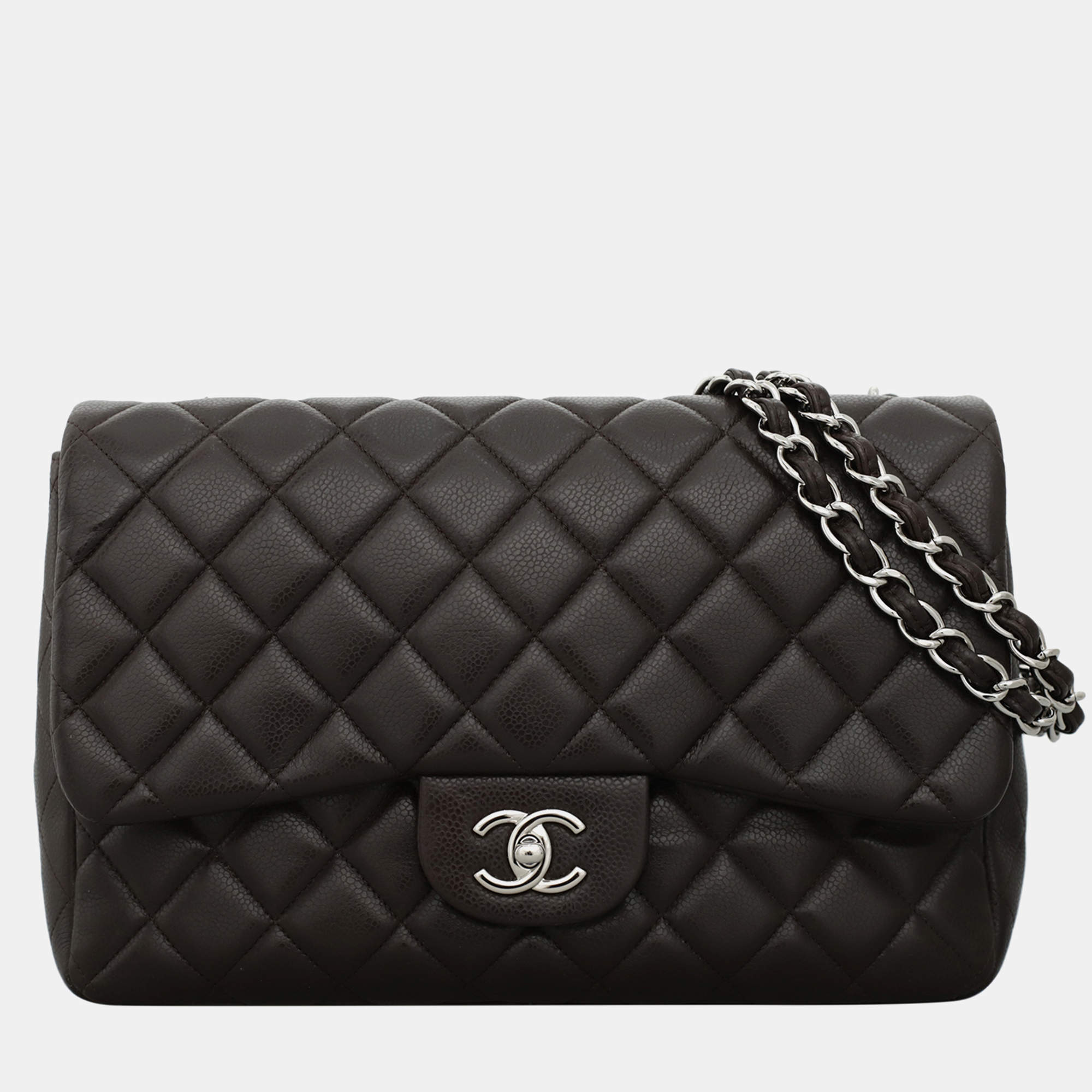 Pre Owned Chanel Jumbo Classic Flap Shoulder Bag