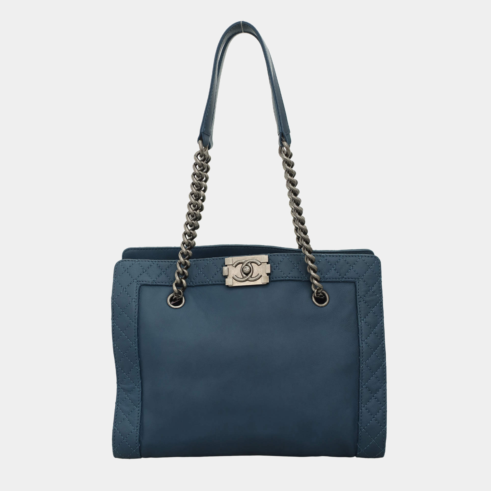Pre Owned Chanel Reverso Boy Tote Bag