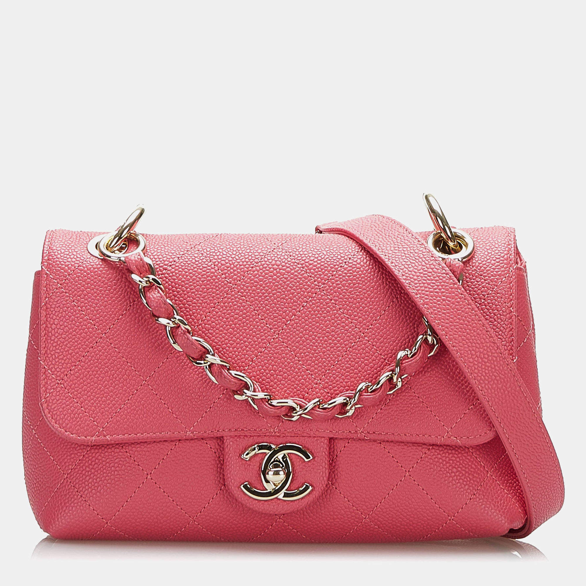 Pre Owned Chanel City Walk Small Caviar Crossbody Bag