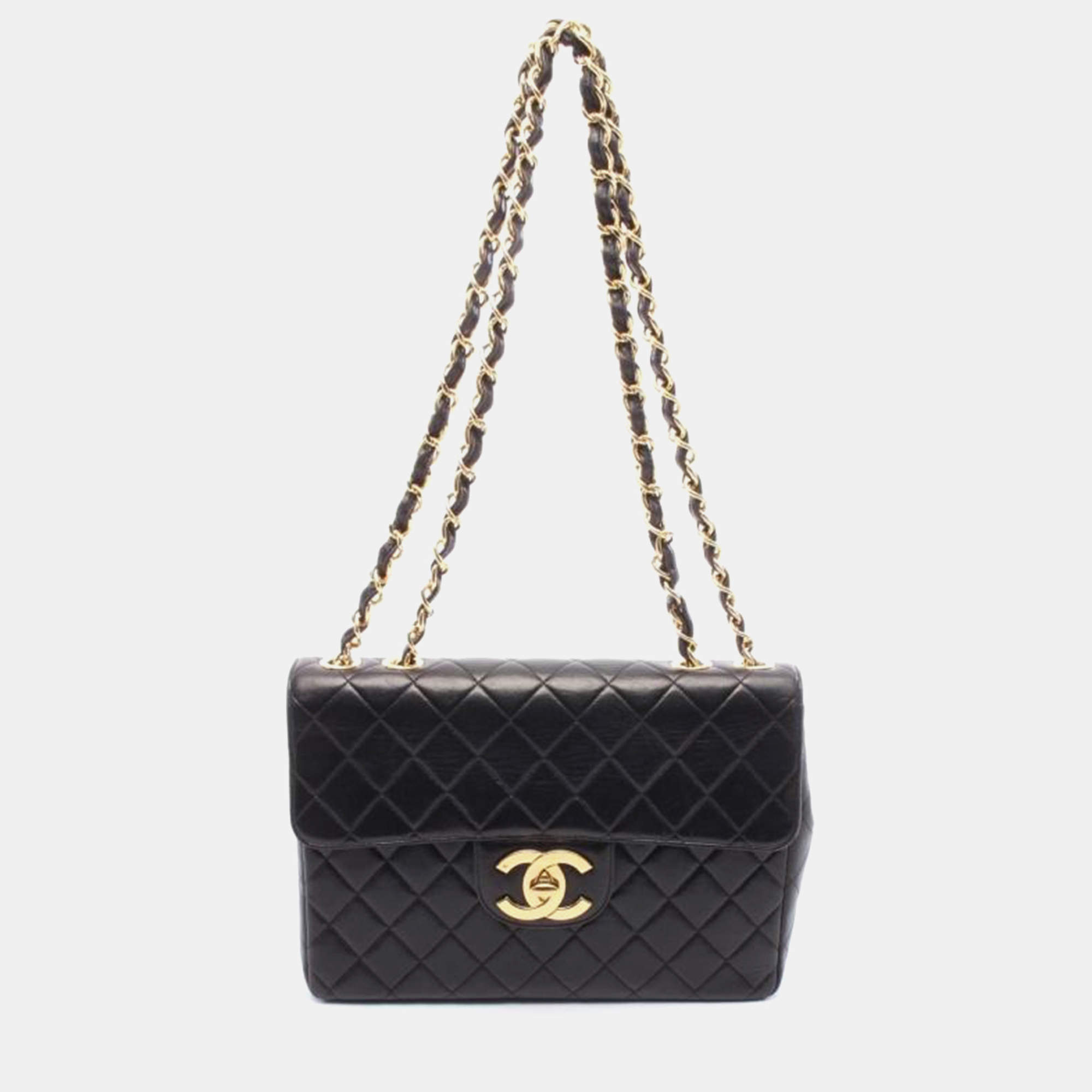 Pre Owned Chanel Deca Matelasse Single Flap Shoulder Bag