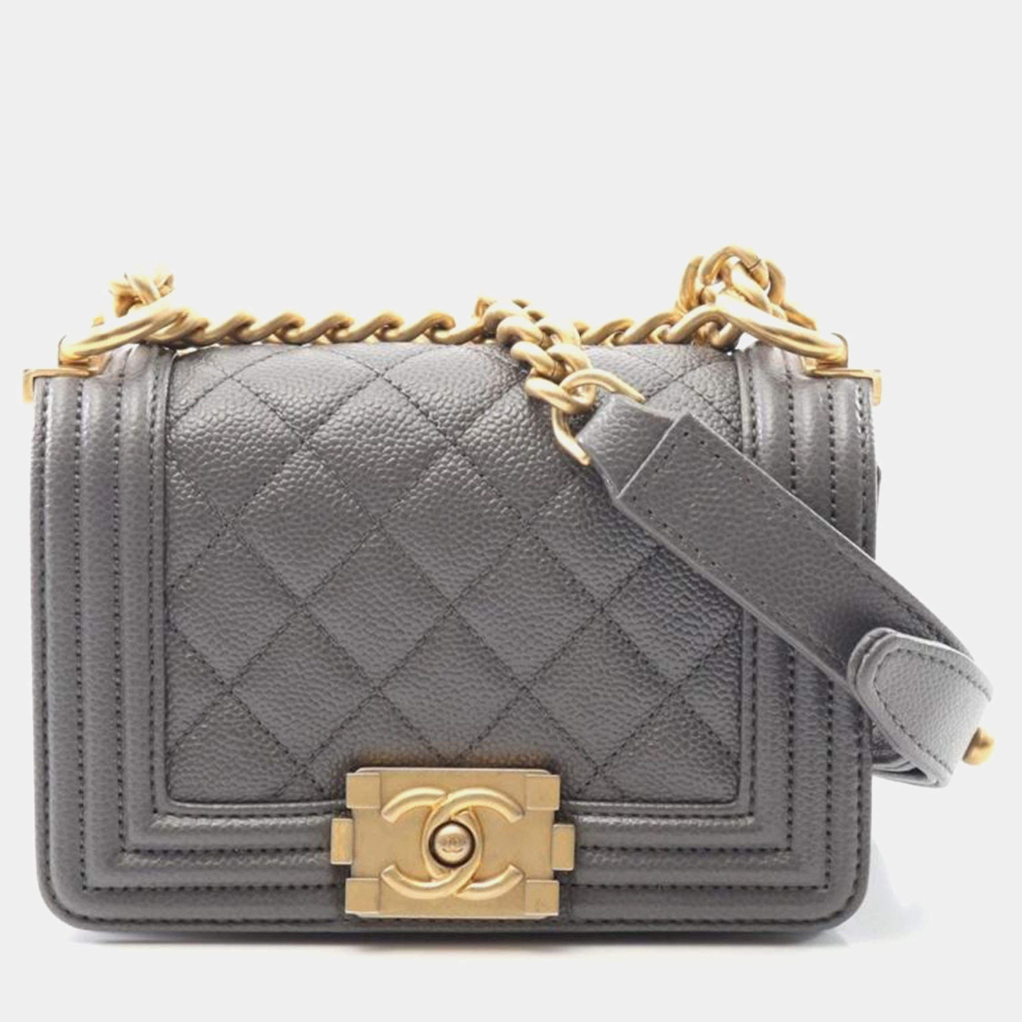 Pre Owned Chanel Boy Mini Matelasse Bag