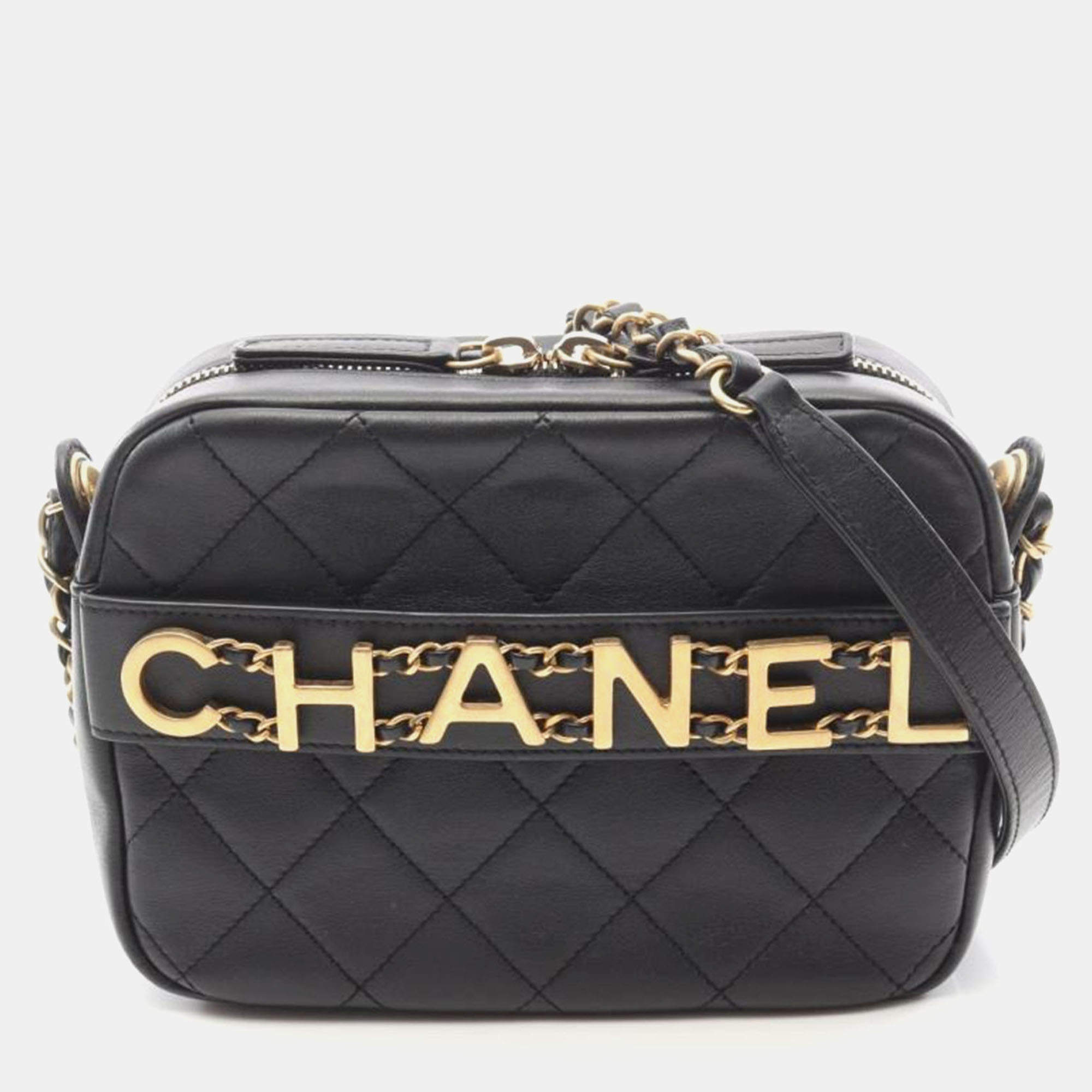 Pre Owned Chanel Matelasse Logo Camera Bag
