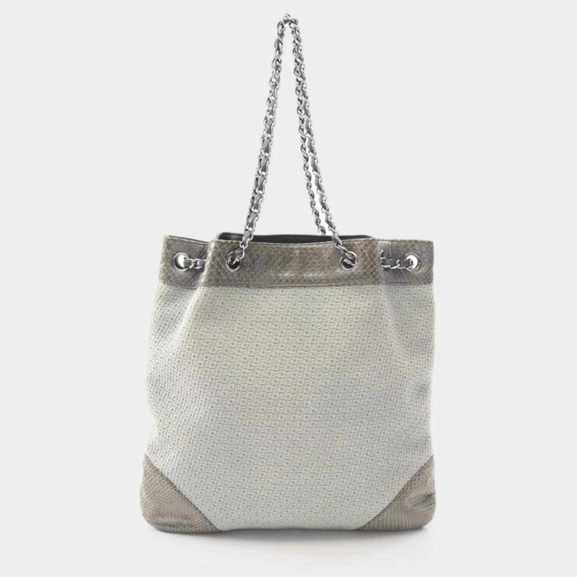 Pre Owned Chanel Shoulder Bag  Blue Used